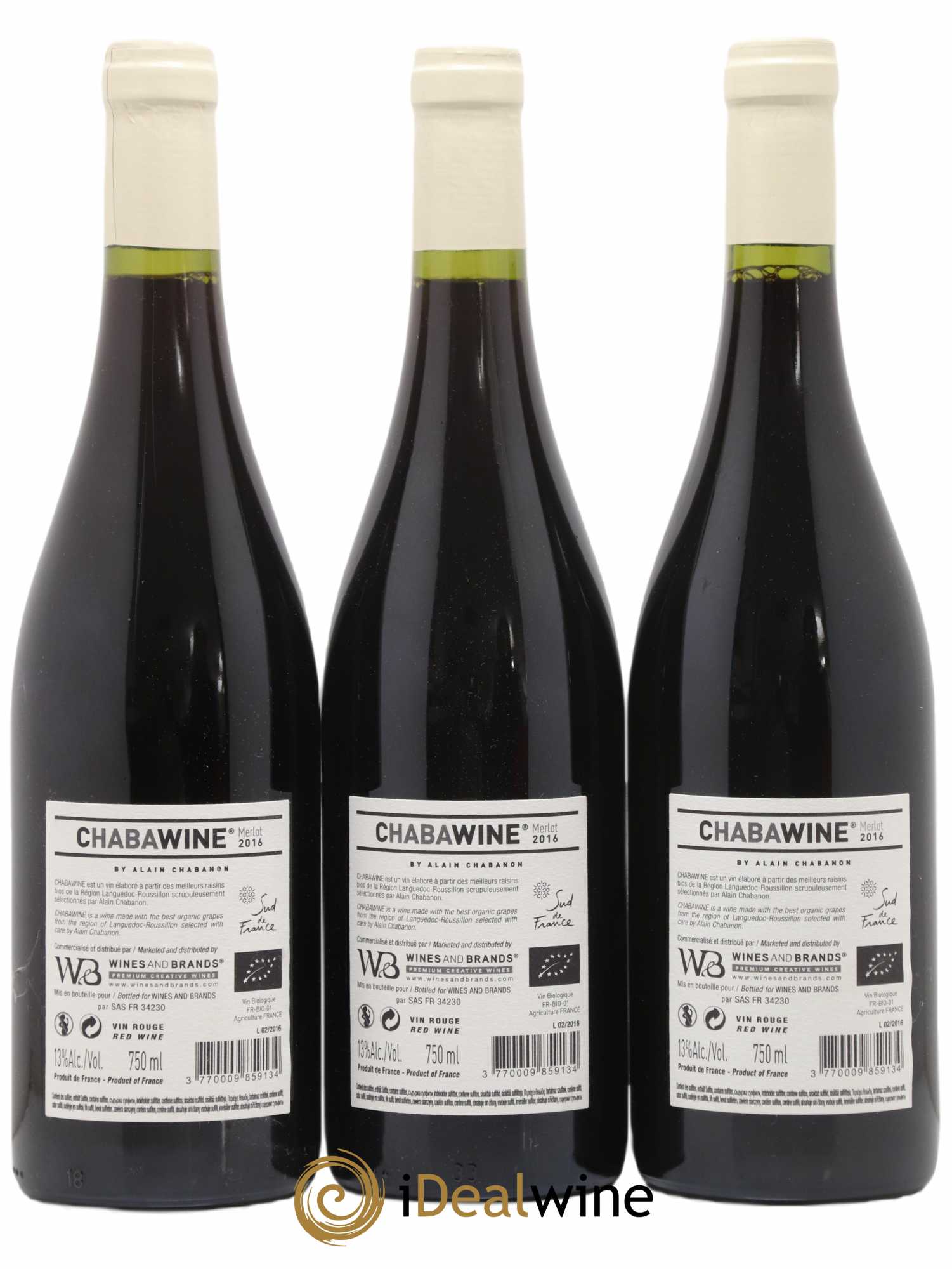 Vin de France Chabawine Alain Chabanon (sans prix de réserve) 2016 - Posten von 3 Flaschen - 1