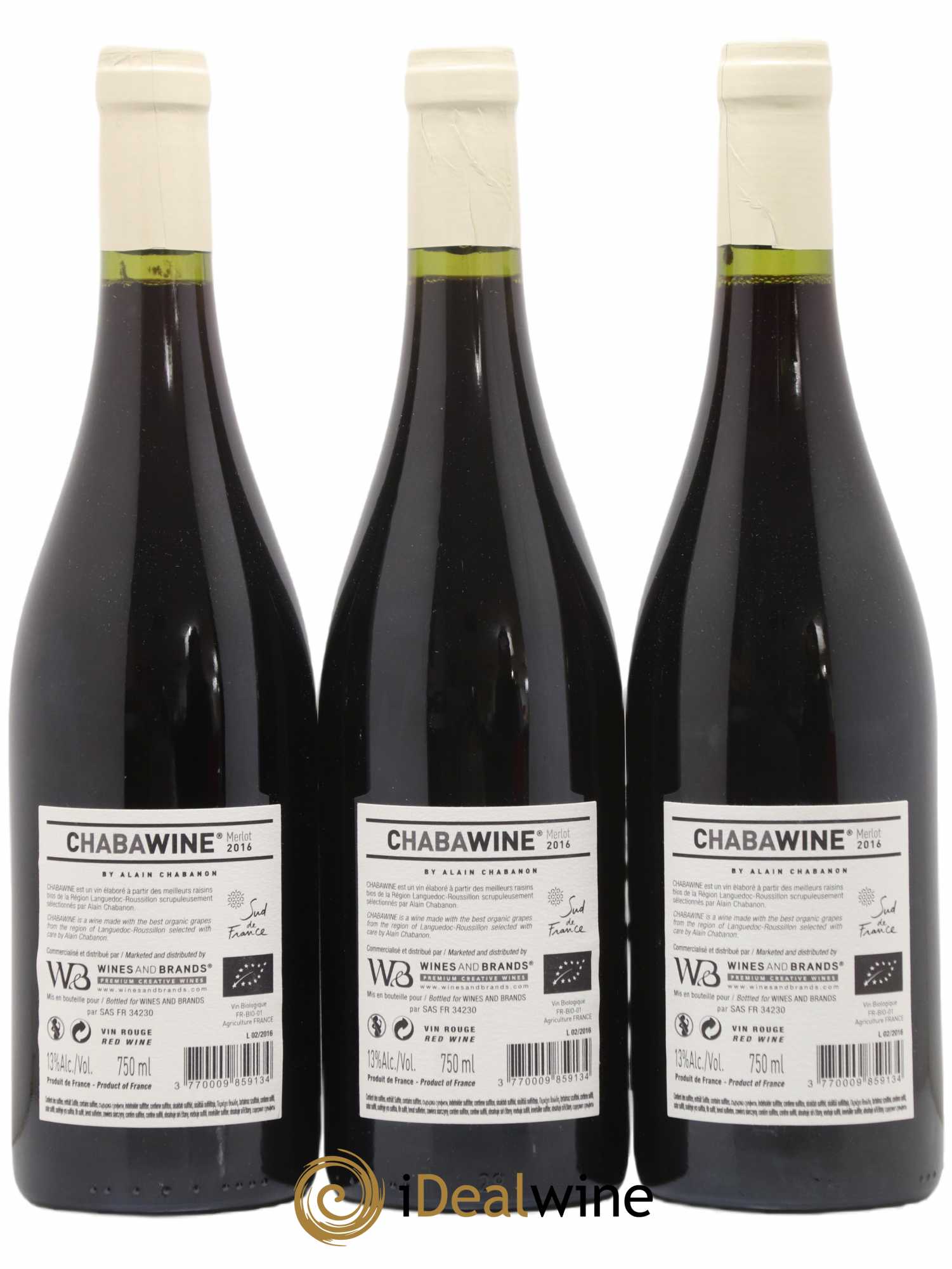 Vin de France Chabawine Alain Chabanon (sans prix de réserve) 2016 - Posten von 3 Flaschen - 1