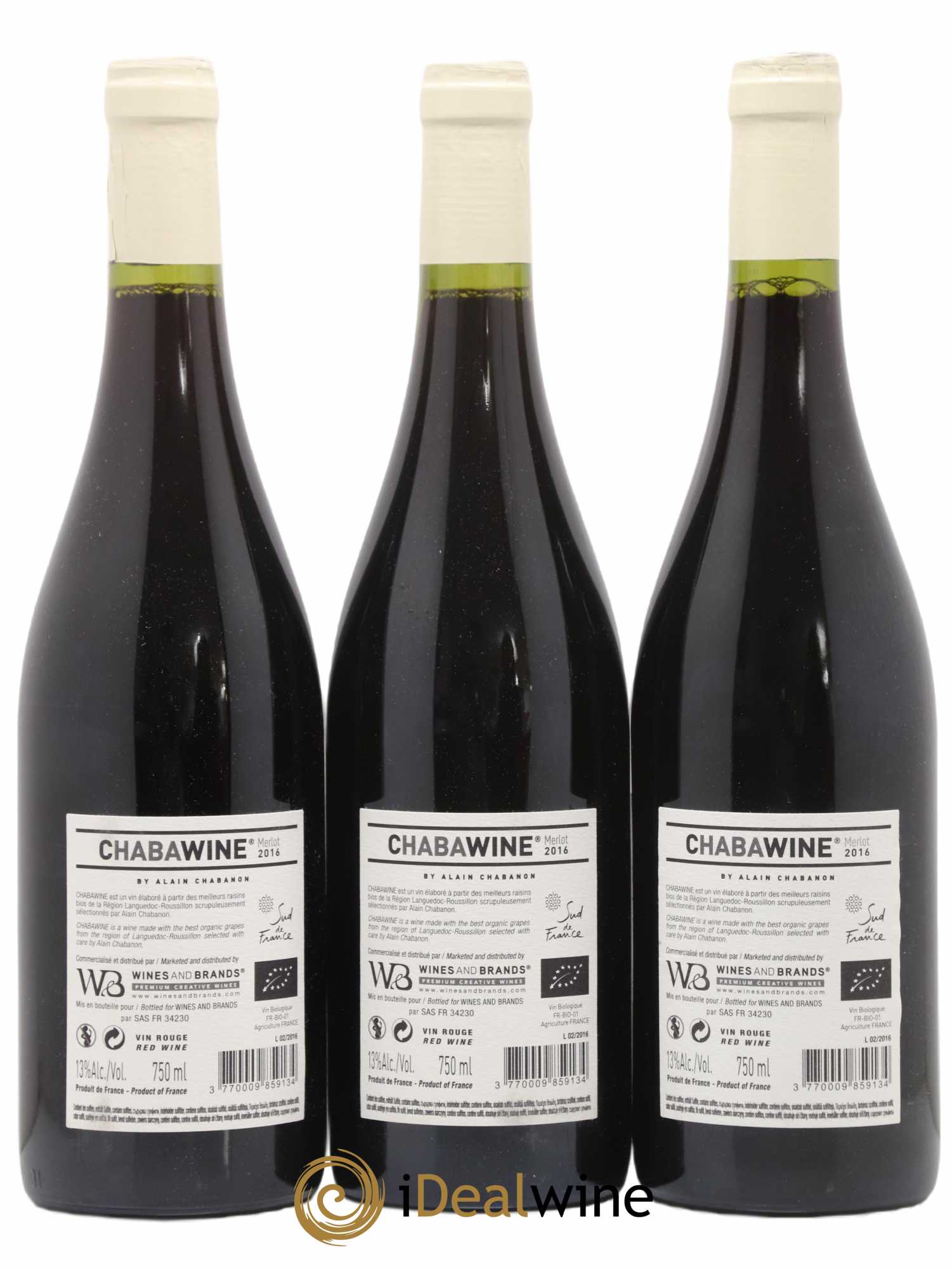 Vin de France Chabawine Alain Chabanon (sans prix de réserve) 2016 - Posten von 3 Flaschen - 1
