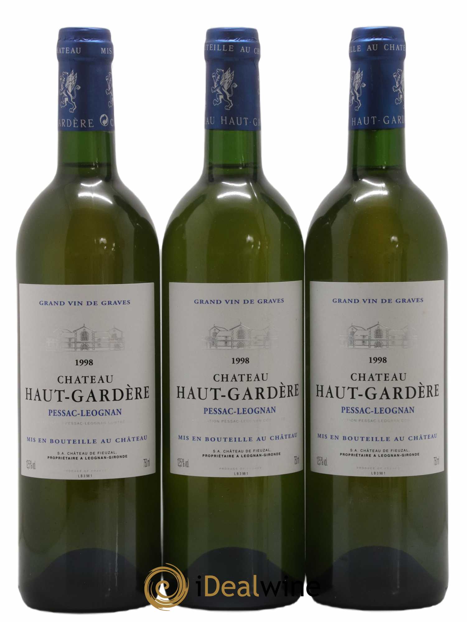 Château Haut-Gardère 1998 - Lot de 3 bouteilles - 0