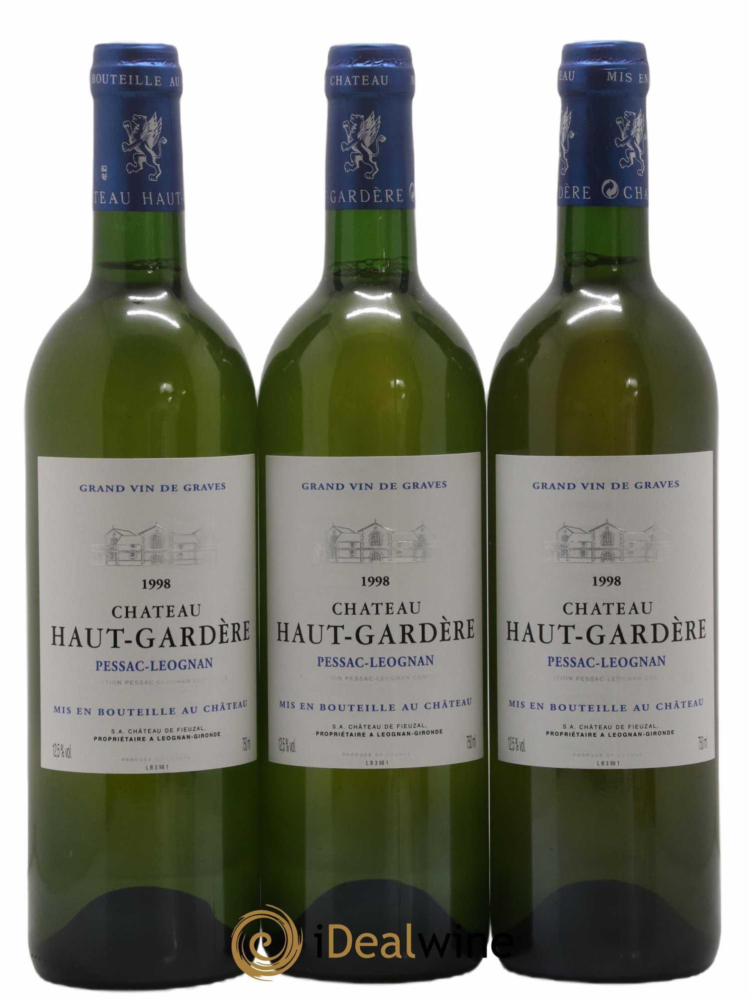Château Haut-Gardère 1998 - Lot de 3 bouteilles - 0