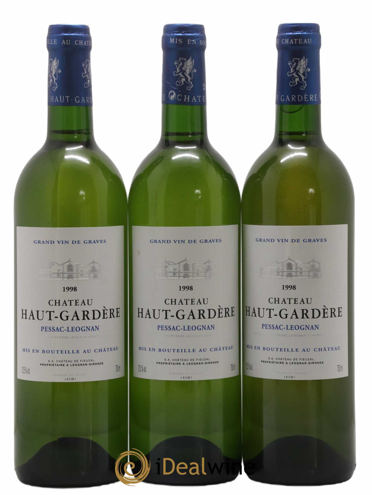 Château Haut-Gardère 1998 - Lot de 3 bouteilles - 0