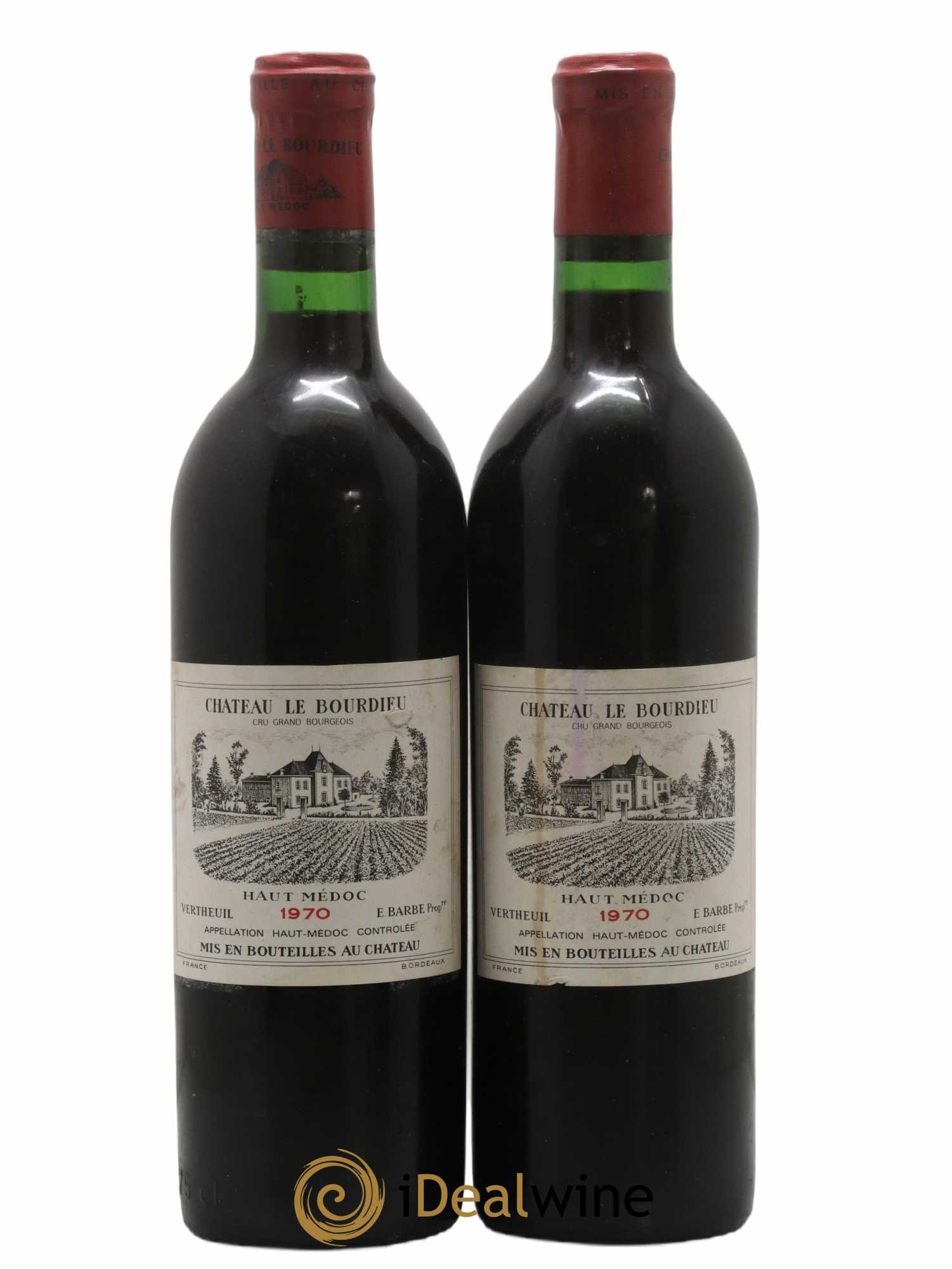 Château le Bourdieu Cru Bourgeois 1970 - Lot of 2 bottles - 0