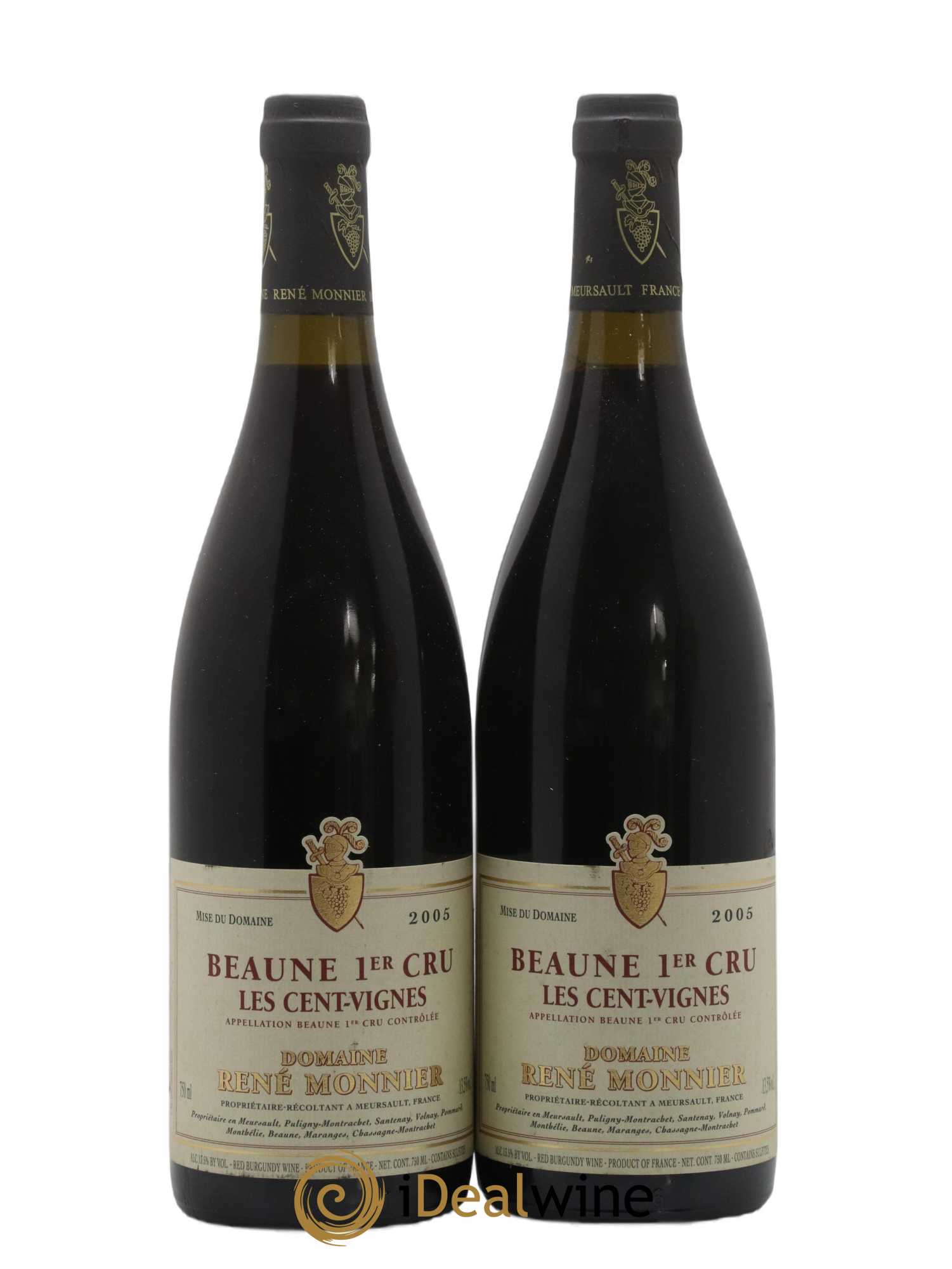 Beaune 1er Cru Cent Vignes Rene Monnier 2005 - Lot de 2 bouteilles - 0