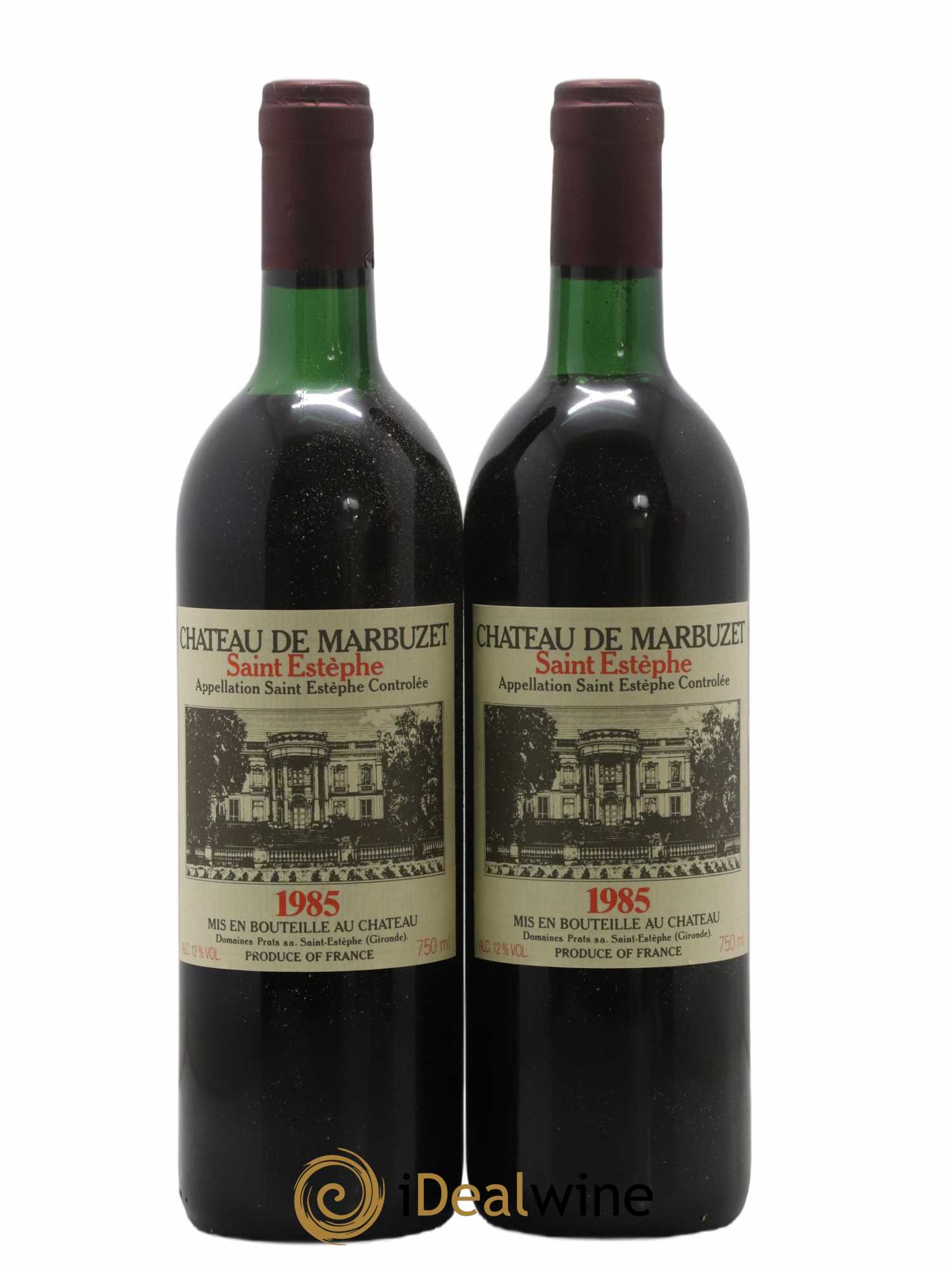 Château de Marbuzet Cru Bourgeois 1985 - Lot de 2 bouteilles - 0