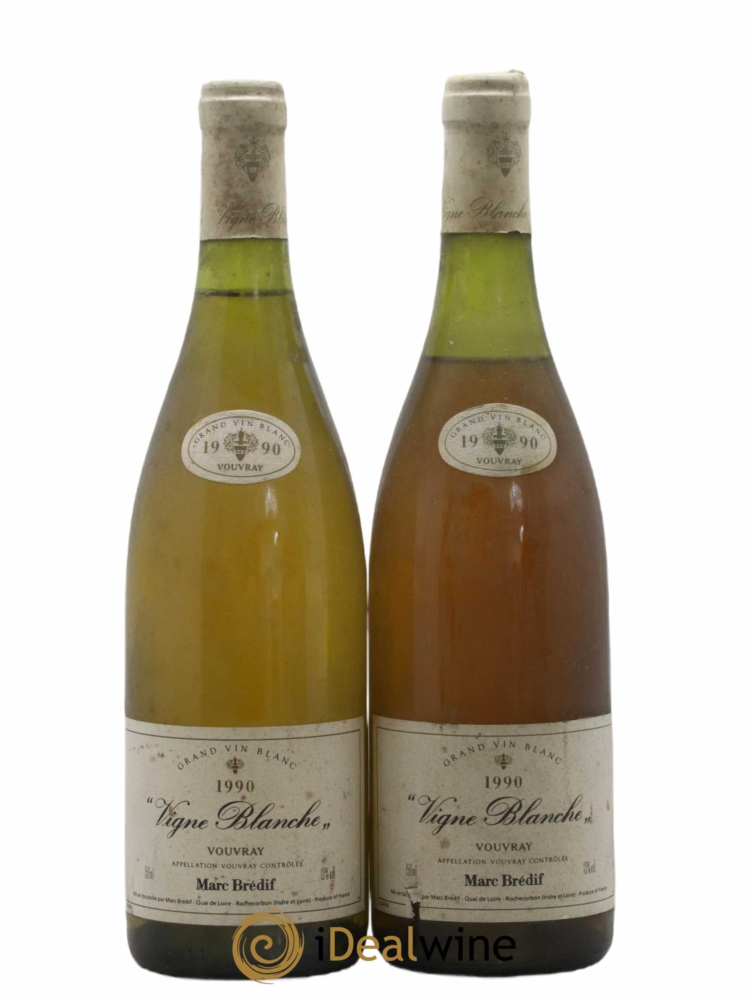 Vouvray Vigne Blanche Marc Bredif 1990 - Lot de 2 bouteilles - 0