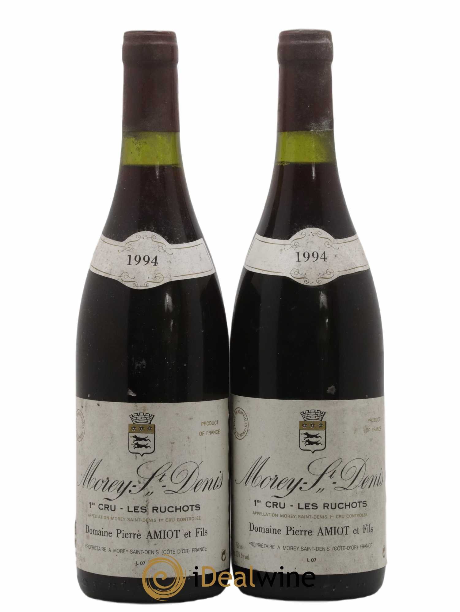 Morey-Saint-Denis 1er Cru Les Ruchots Pierre Amiot 1994 - Lot de 2 bouteilles - 0