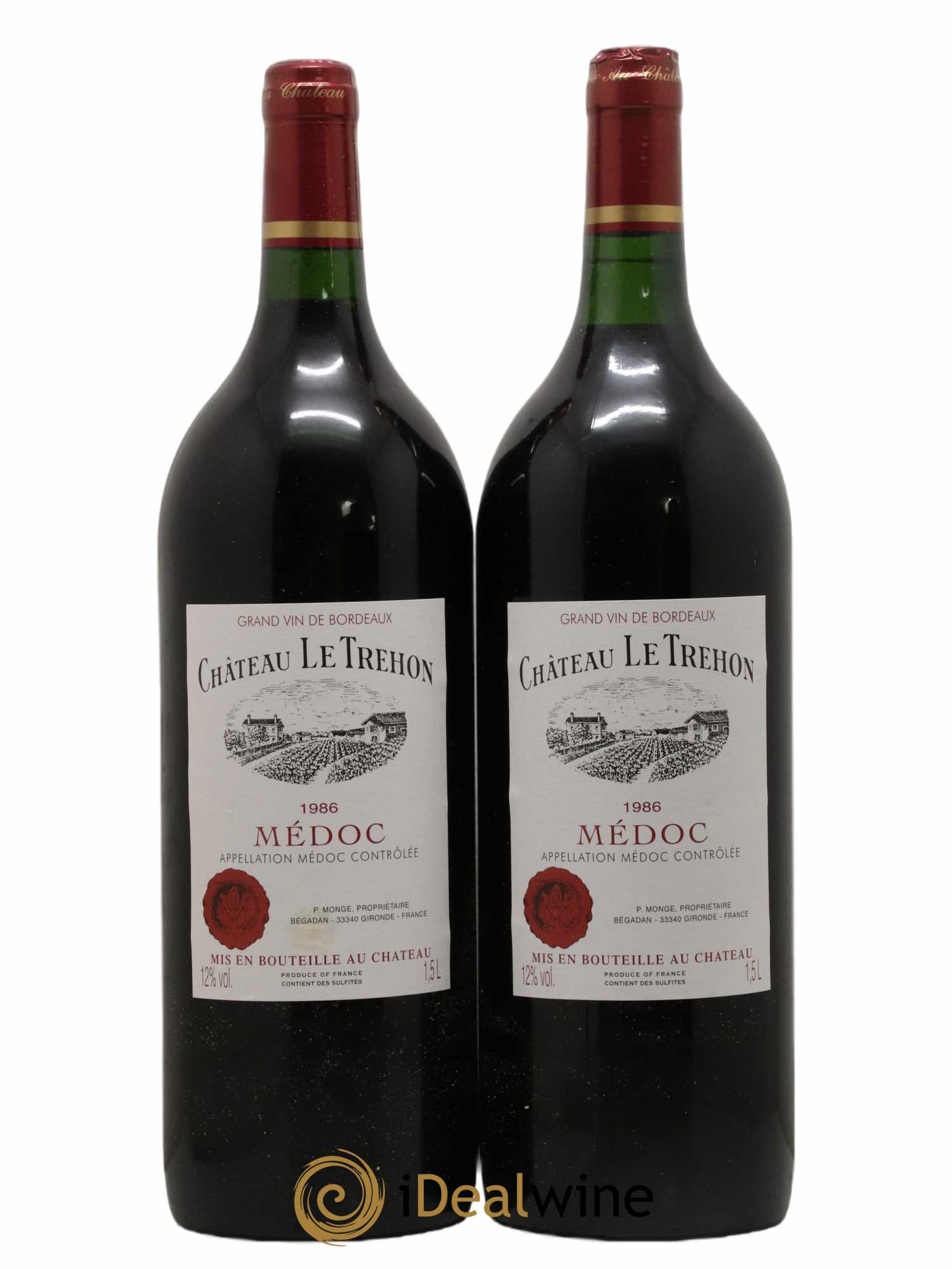 Médoc Château Le Trehon (sans prix de réserve) 1986 - Lot de 2 magnums - 0