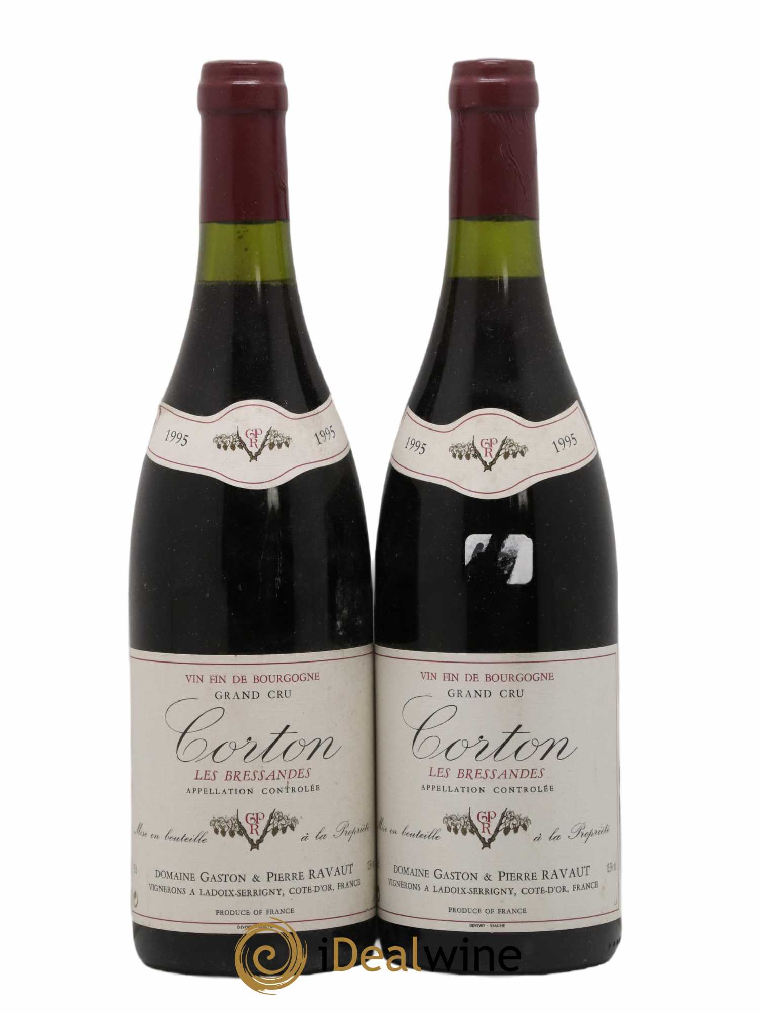 Corton Grand Cru Les Bressandes Gaston Et Pierre Ravaut 1995 - Lot de 2 bouteilles - 0
