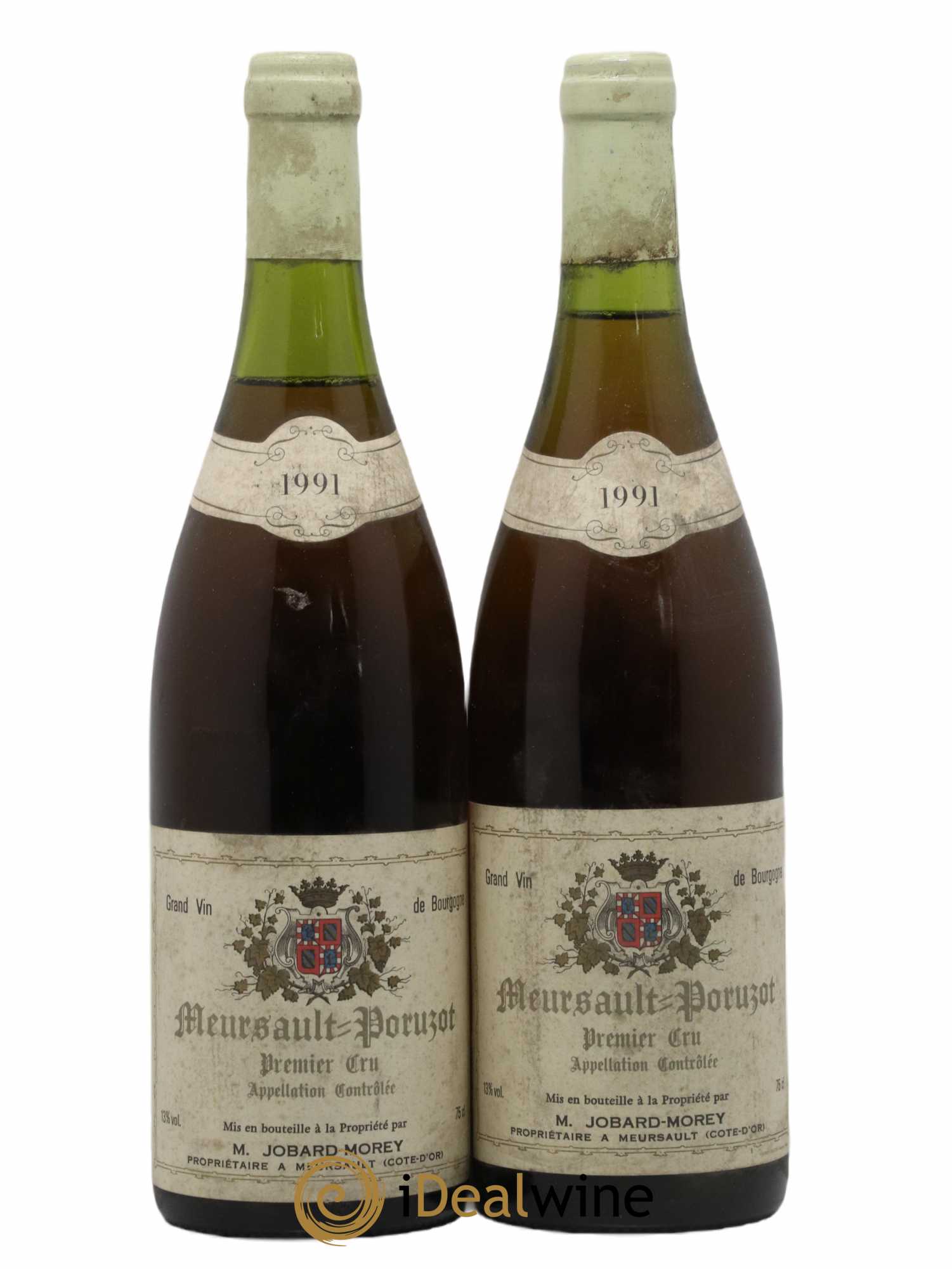 Meursault 1er Cru Poruzot Domaine Jobard Morey 1991 - Lot de 2 bouteilles - 0