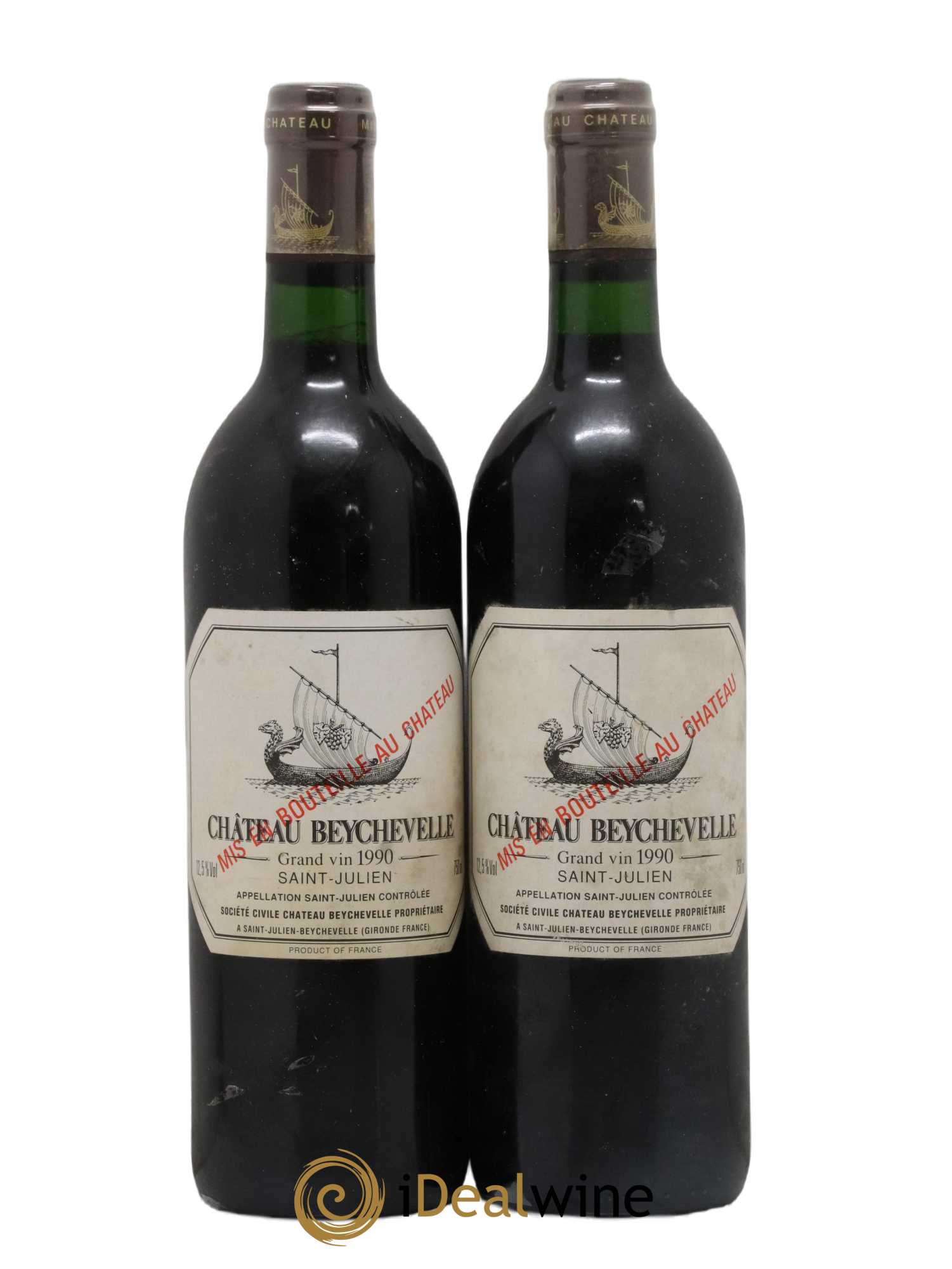Château Beychevelle 4ème Grand Cru Classé 1990 - Lot de 2 bouteilles - 0
