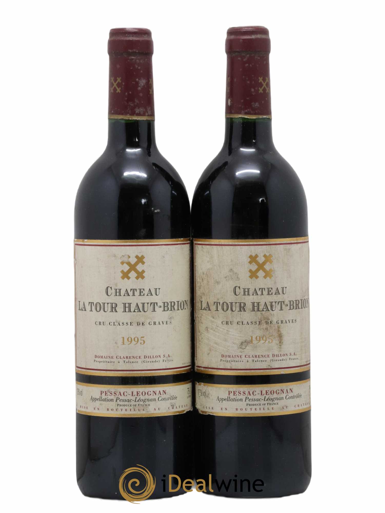 Château la Tour Haut-Brion Cru Classé de Graves 1995 - Lotto di 2 bottiglie - 0