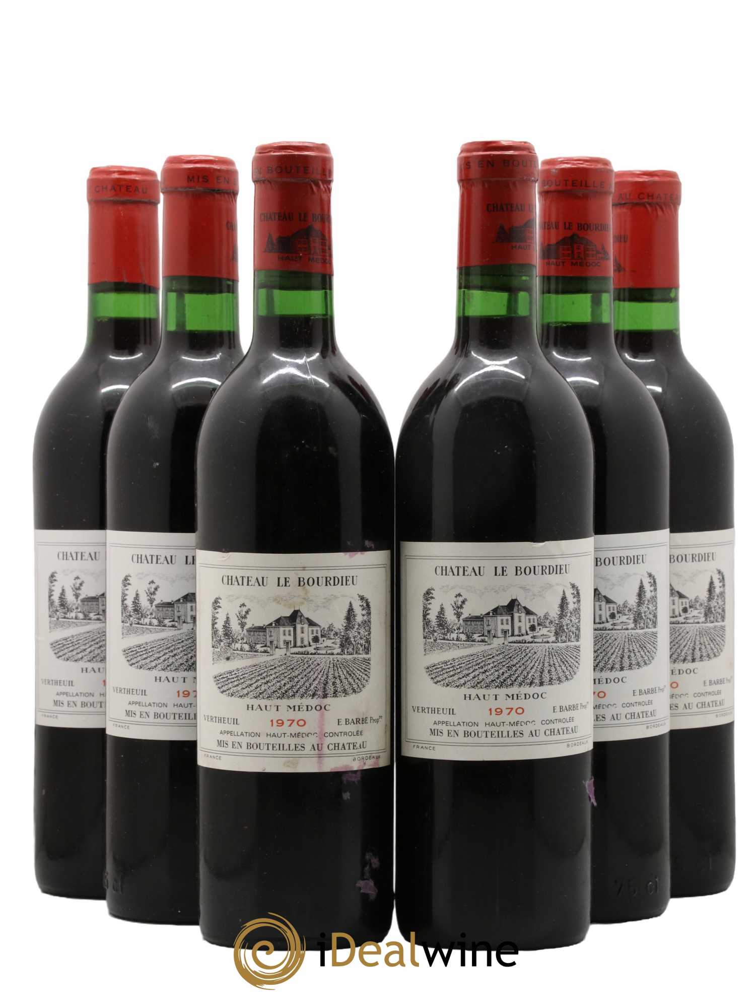 Château le Bourdieu Cru Bourgeois 1970 - Lot de 6 bouteilles - 0