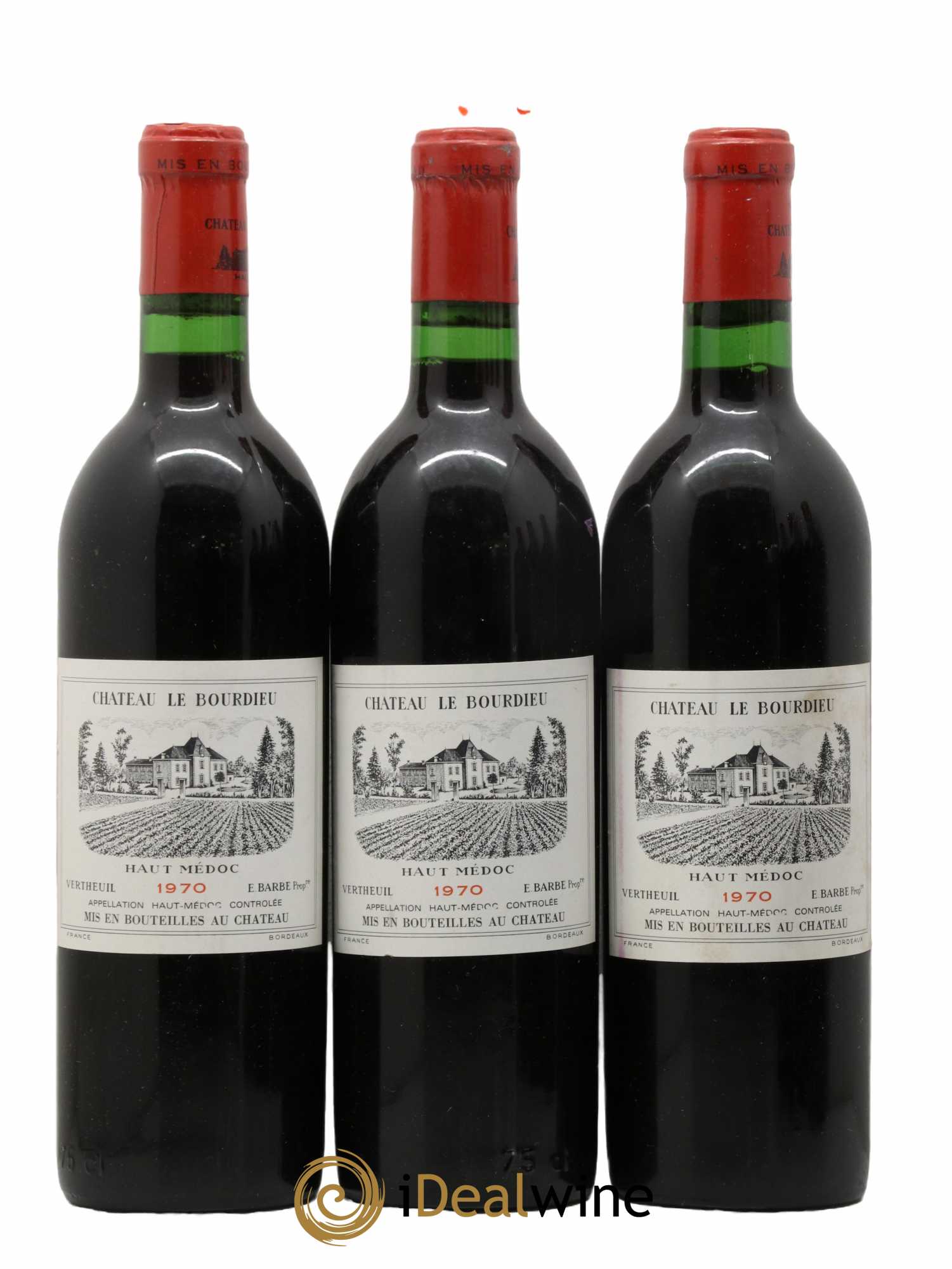 Château le Bourdieu Cru Bourgeois 1970 - Lot de 6 bouteilles - 1