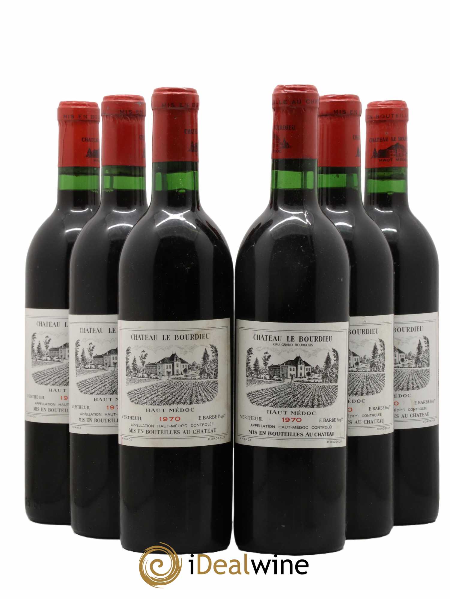 Château le Bourdieu Cru Bourgeois 1970 - Lot de 6 bouteilles - 0