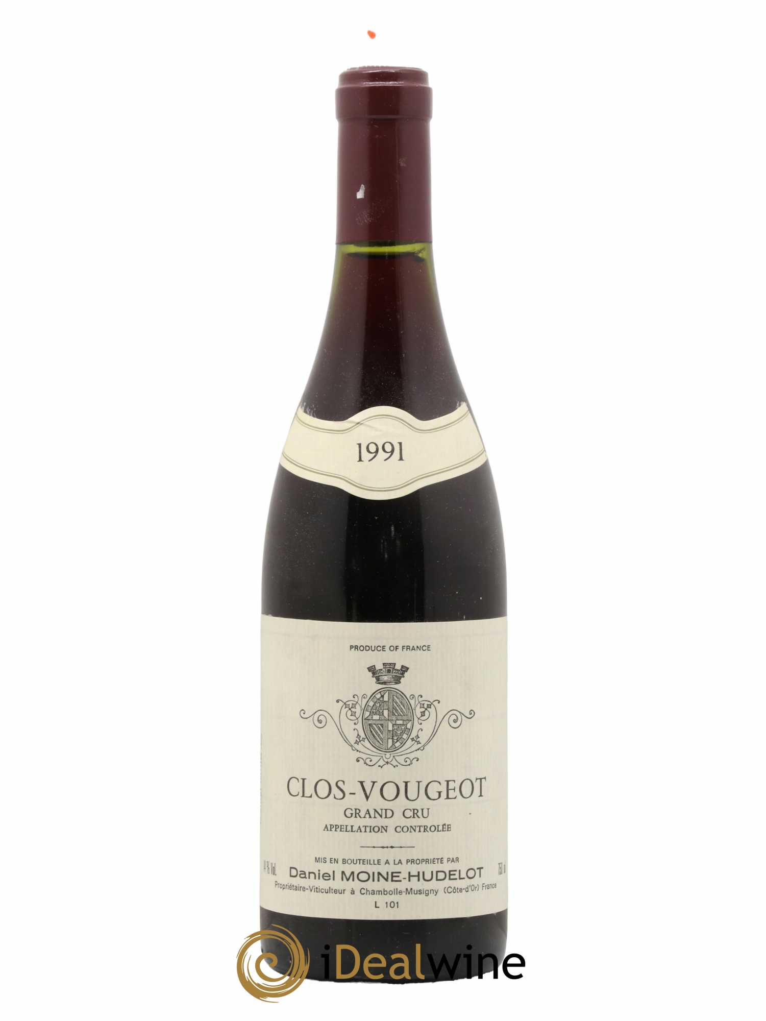 Clos de Vougeot Grand Cru Moine Hudelot 1991 - Lot de 1 bouteille - 0