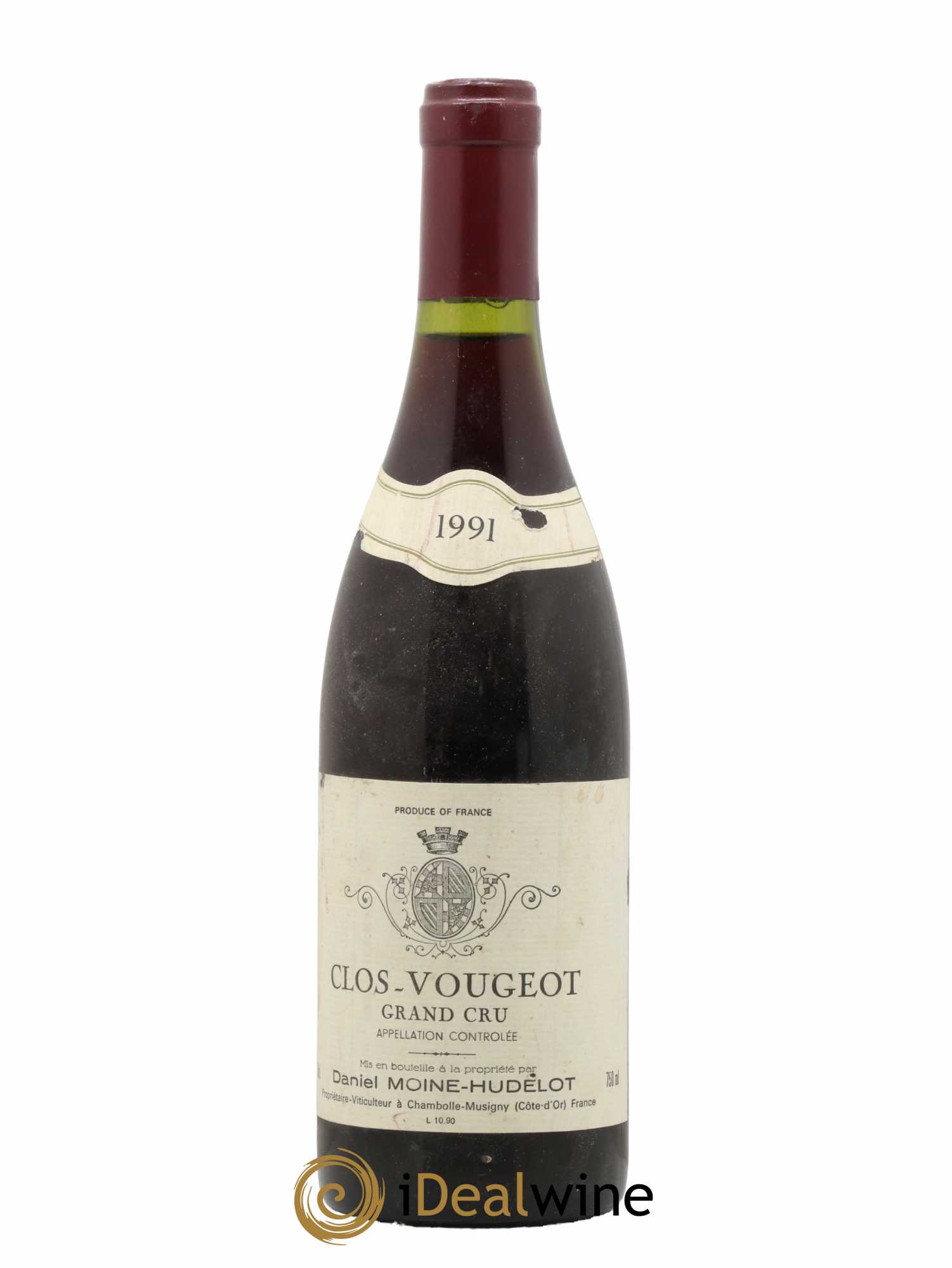 Clos de Vougeot Grand Cru Moine Hudelot 1991 - Lot de 1 bouteille - 0