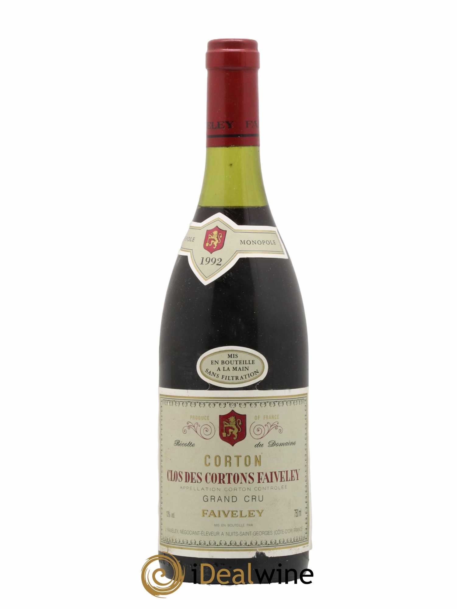 Corton Grand Cru Clos des Cortons Faiveley 1992 - Lot de 1 bouteille - 0