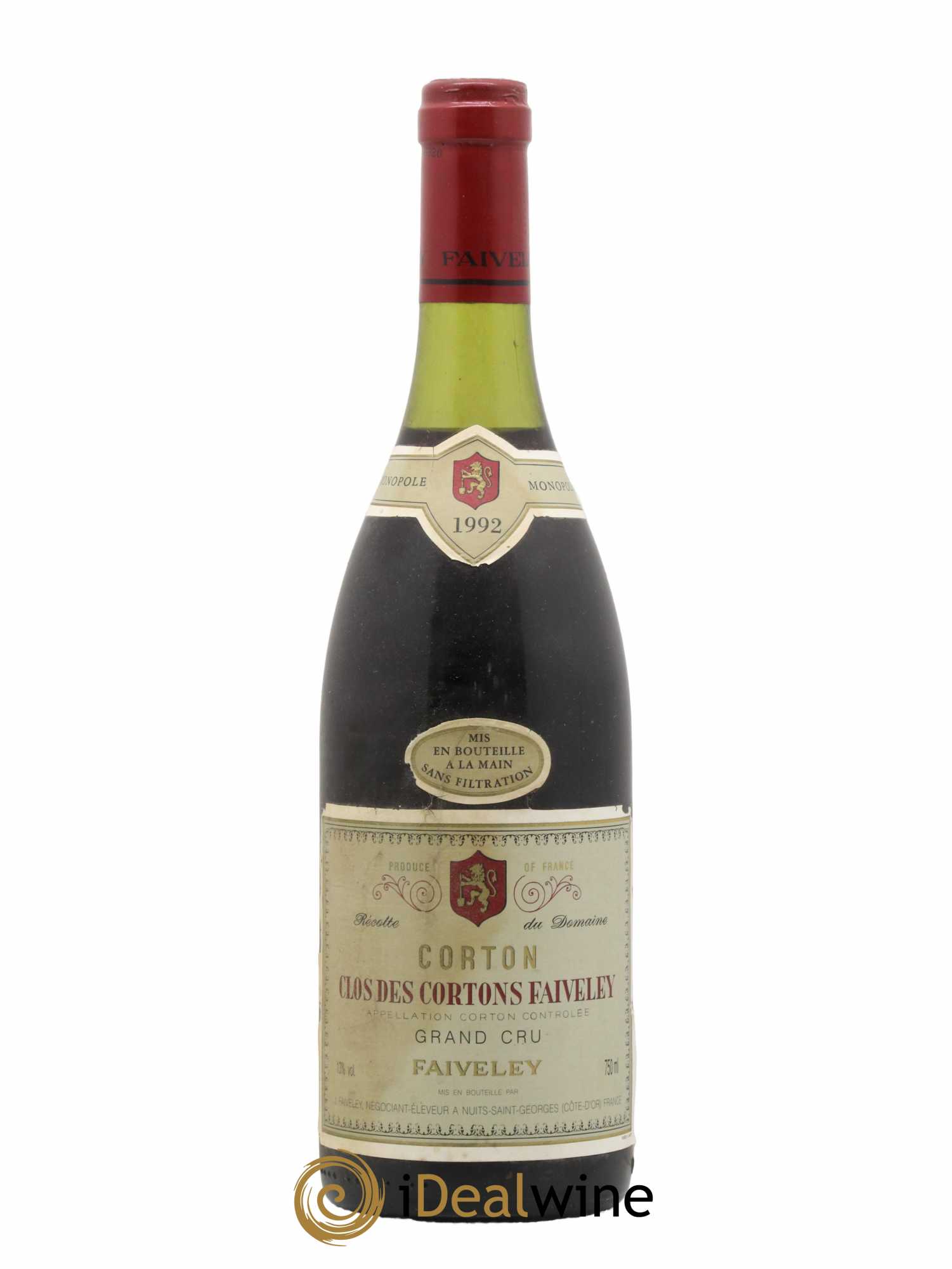 Corton Grand Cru Clos des Cortons Faiveley 1992 - Lot de 1 bouteille - 0