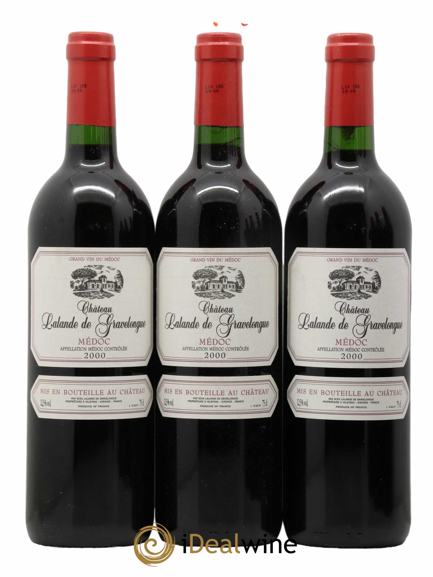 Médoc Château Lalande De Gravelongue 2000 - Lot de 6 bouteilles - 1