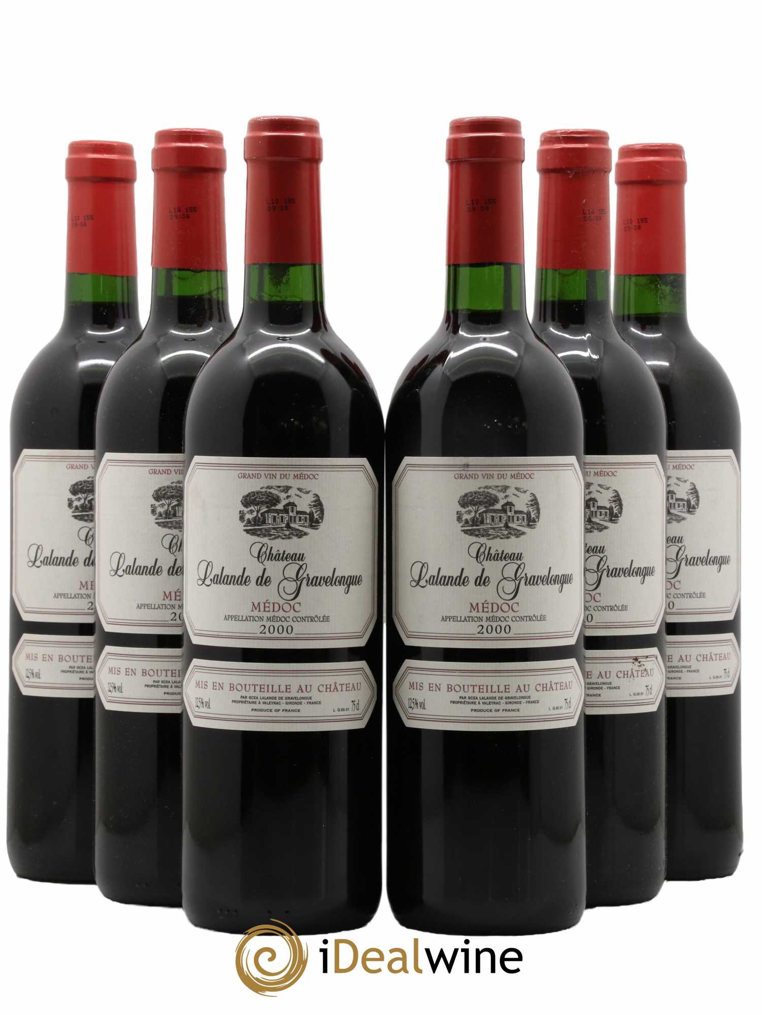 Médoc Château Lalande De Gravelongue 2000 - Lot de 6 bouteilles - 0