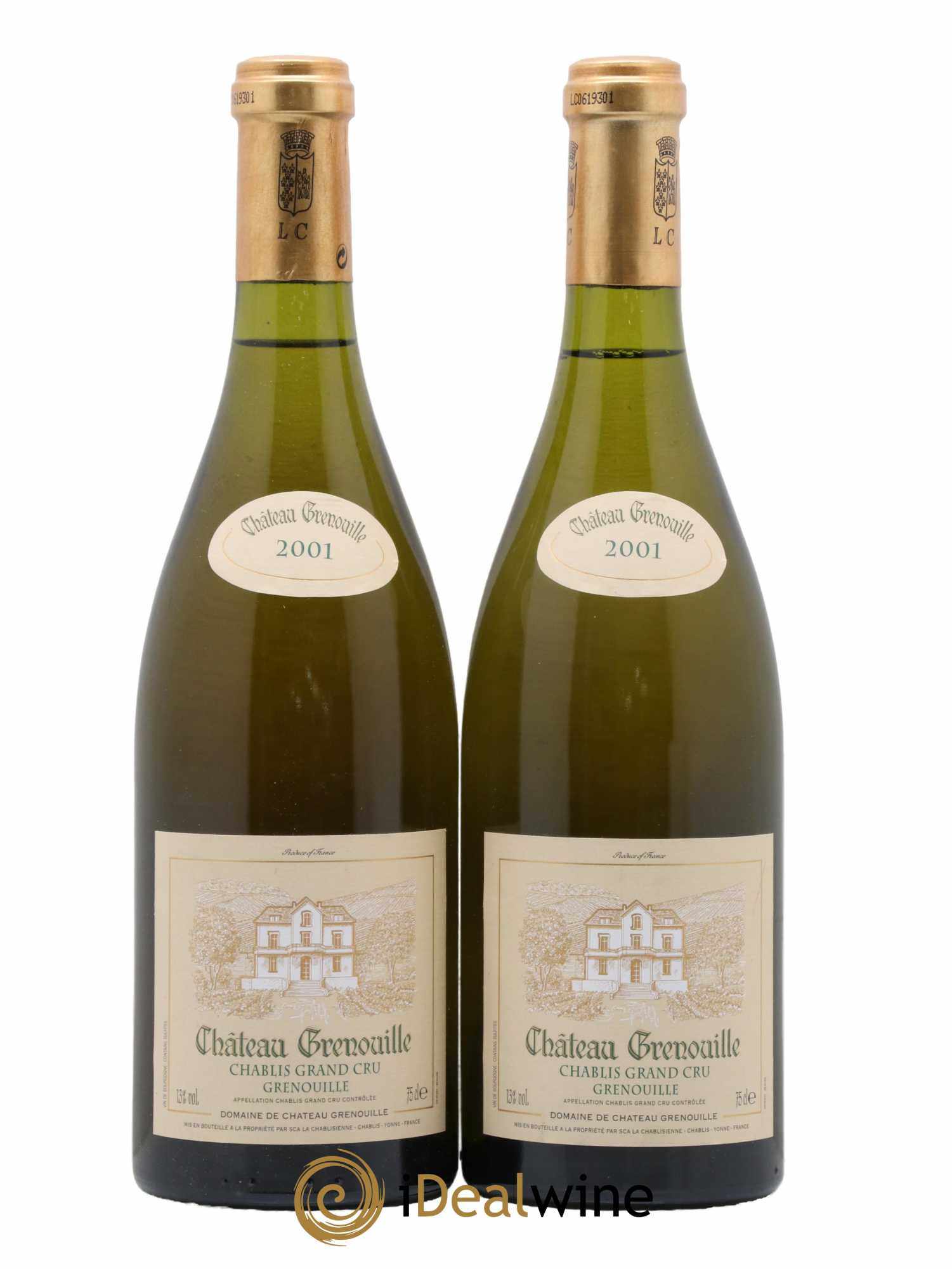 Chablis Grand Cru Grenouilles Château Grenouille - La Chablisienne 2001 - Posten von 2 Flaschen - 0