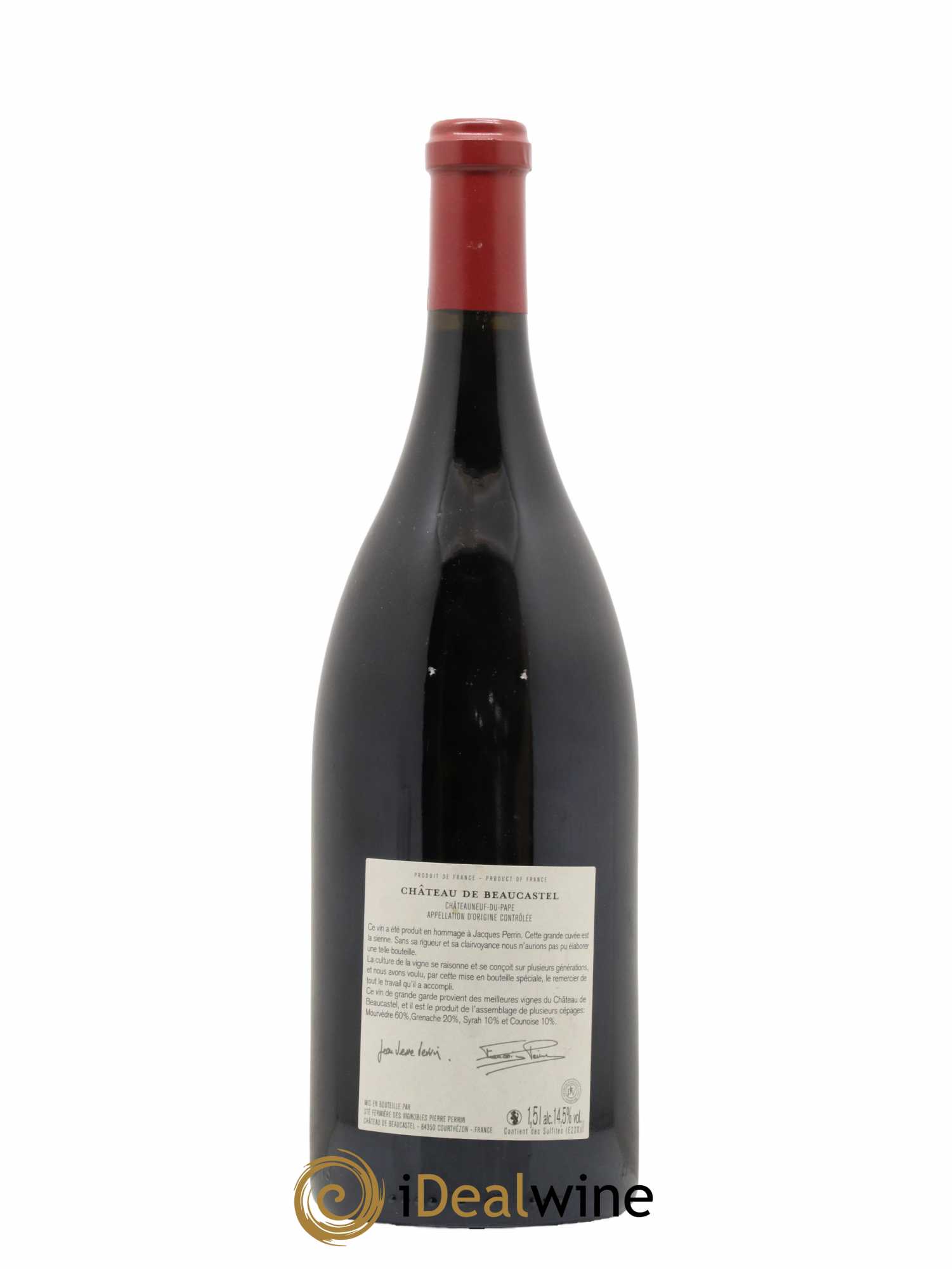 Châteauneuf-du-Pape Château de Beaucastel Hommage à Jacques Perrin Famille Perrin 2015 - Lot of 1 magnum - 1