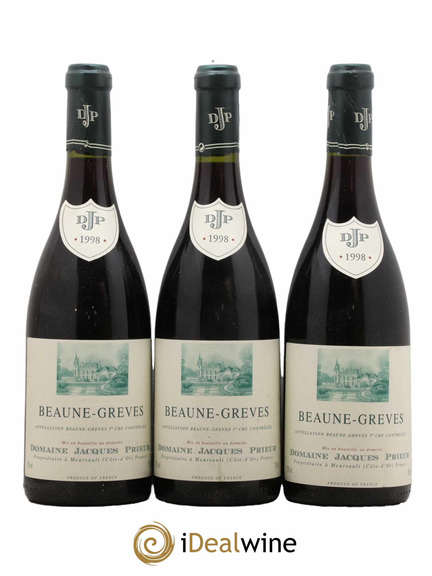 Beaune 1er Cru Grèves Jacques Prieur (Domaine) 1998 - Lot de 3 bouteilles - 0