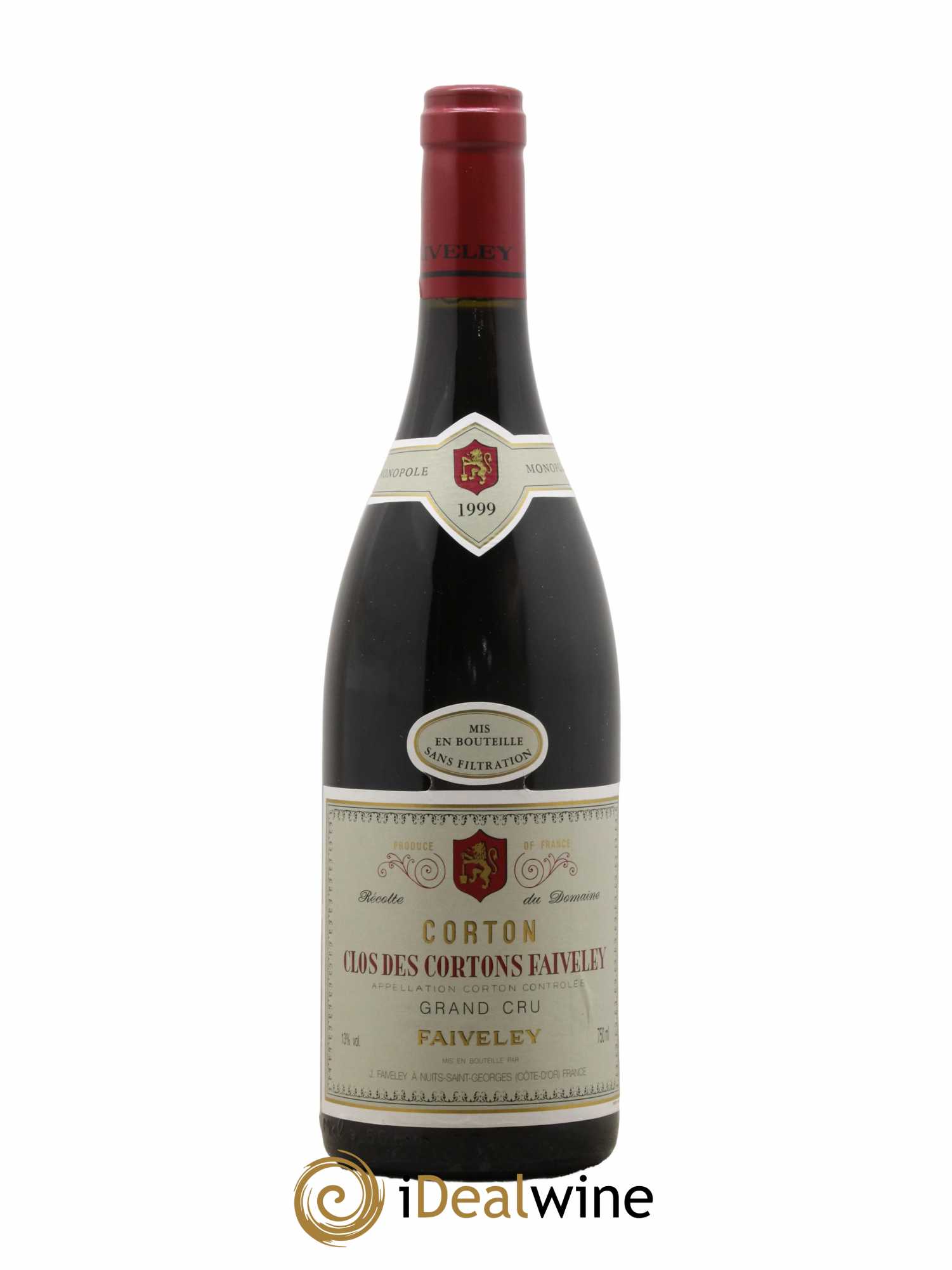 Corton Grand Cru Clos des Cortons Faiveley 1999 - Lot de 1 bouteille - 0