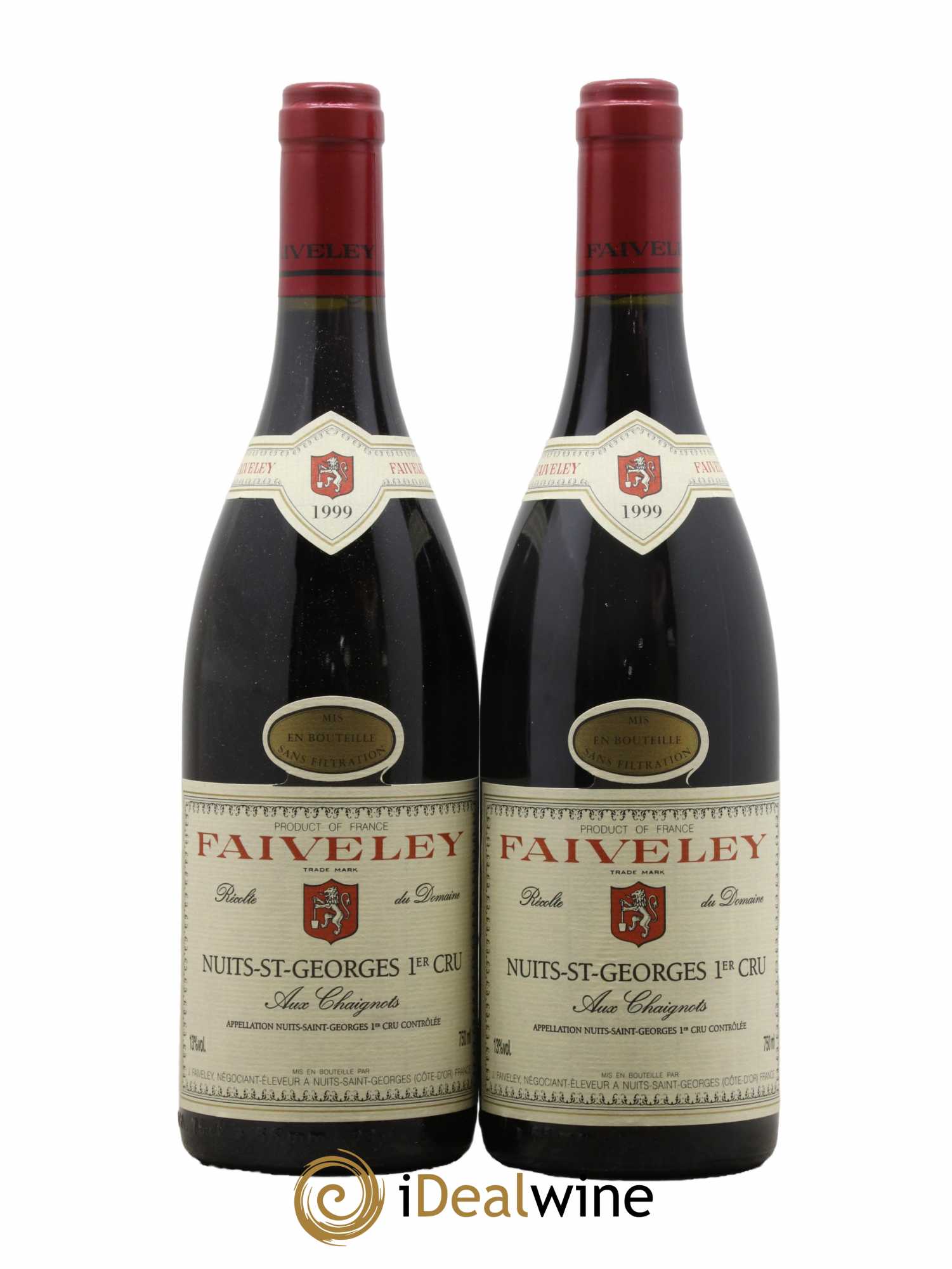 Nuits-Saint-Georges 1er Cru Aux Chaignots Faiveley 1999 - Lot de 2 bouteilles - 0