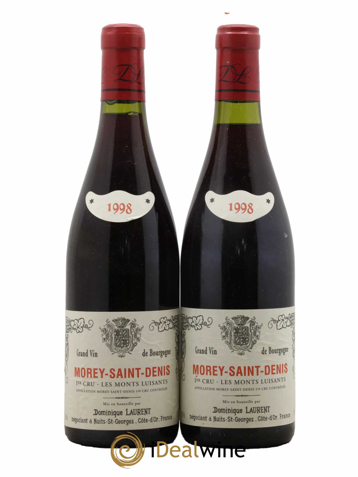 Morey-Saint-Denis 1er Cru Les Monts Luisants Dominique Laurent 1998 - Lot de 2 bouteilles - 0