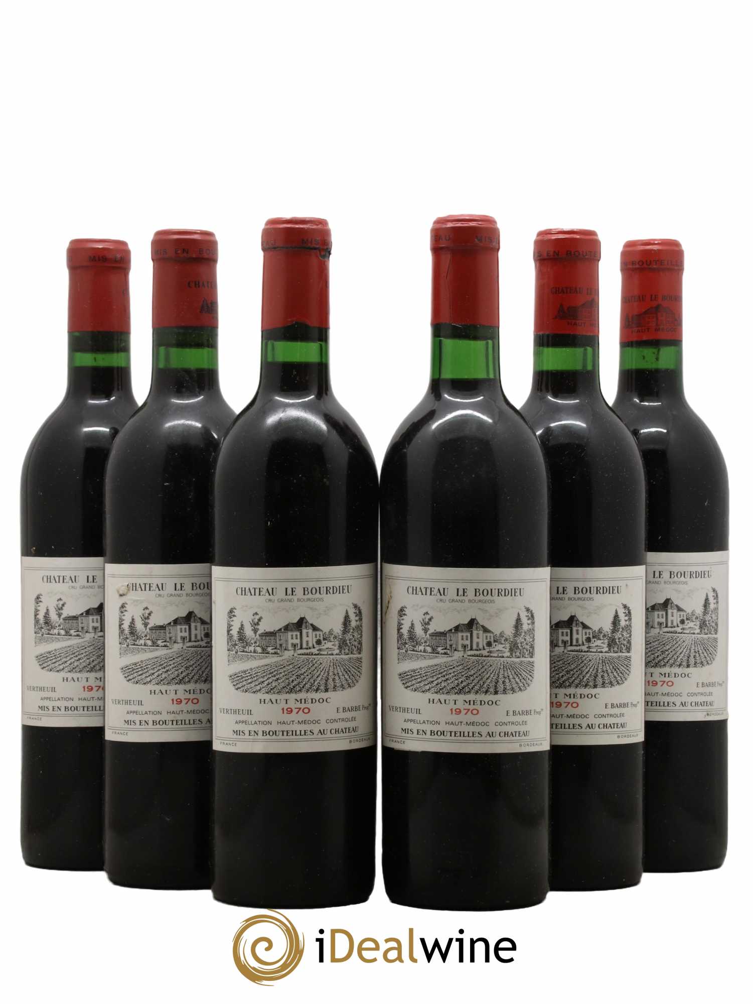 Château le Bourdieu Cru Bourgeois 1970 - Lot de 6 bouteilles - 0