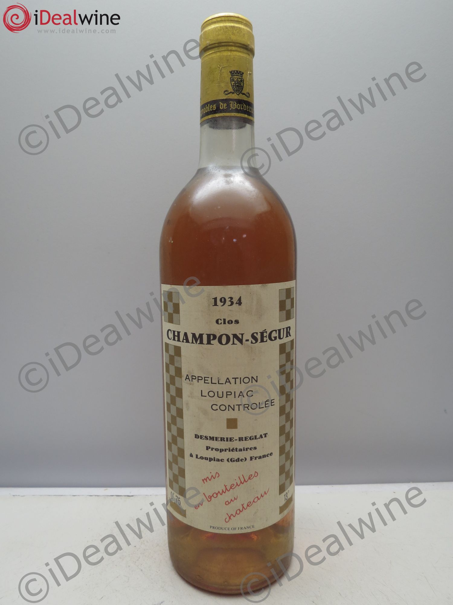 Loupiac Clos Campan Segur 1934 - Posten von 1 Flasche - 0
