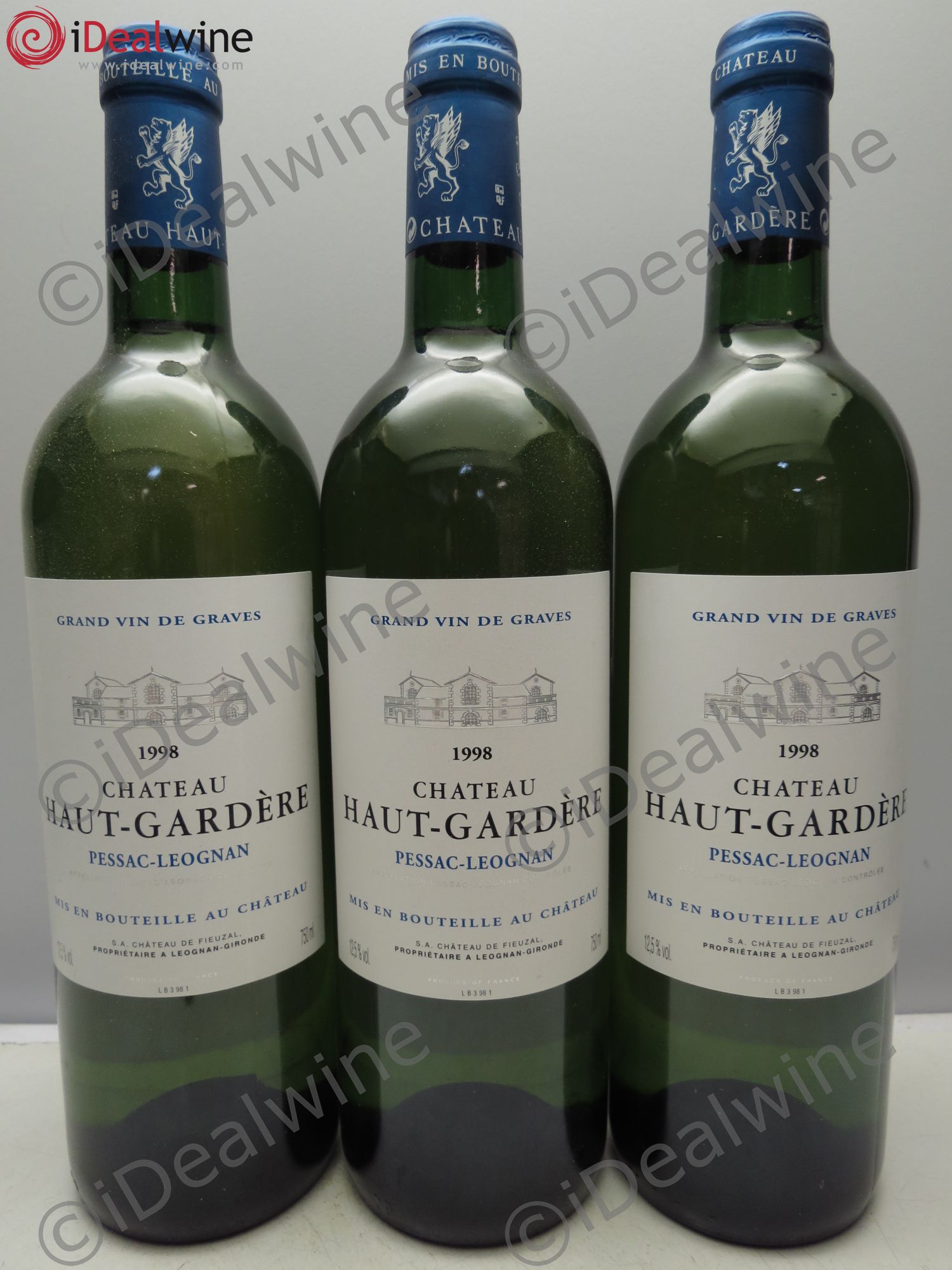 Château Haut-Gardère 1998 - Lot de 3 bouteilles - 0