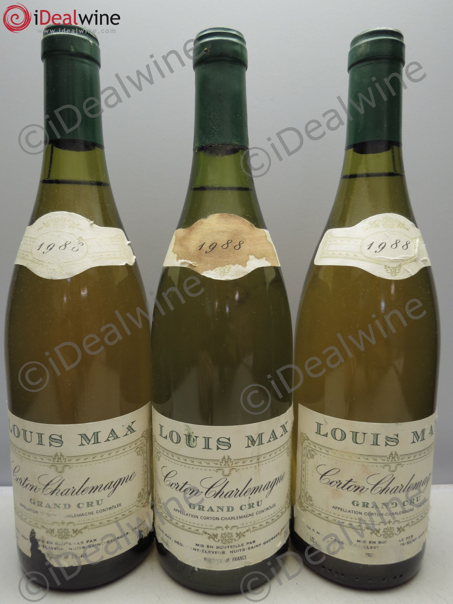 Corton-Charlemagne Grand Cru Louis Max 1988 - Lot de 3 bouteilles - 0