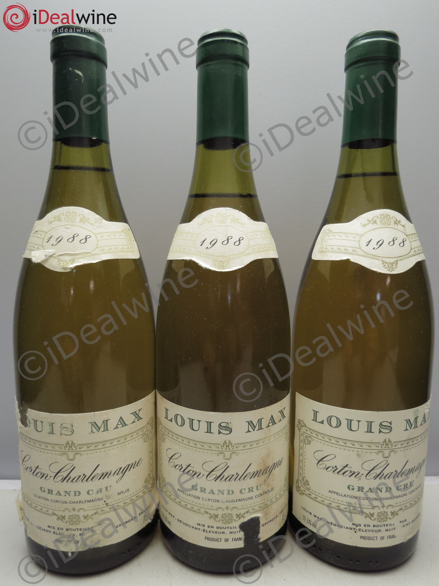 Corton-Charlemagne Grand Cru Louis Max 1988 - Lot de 3 bouteilles - 0