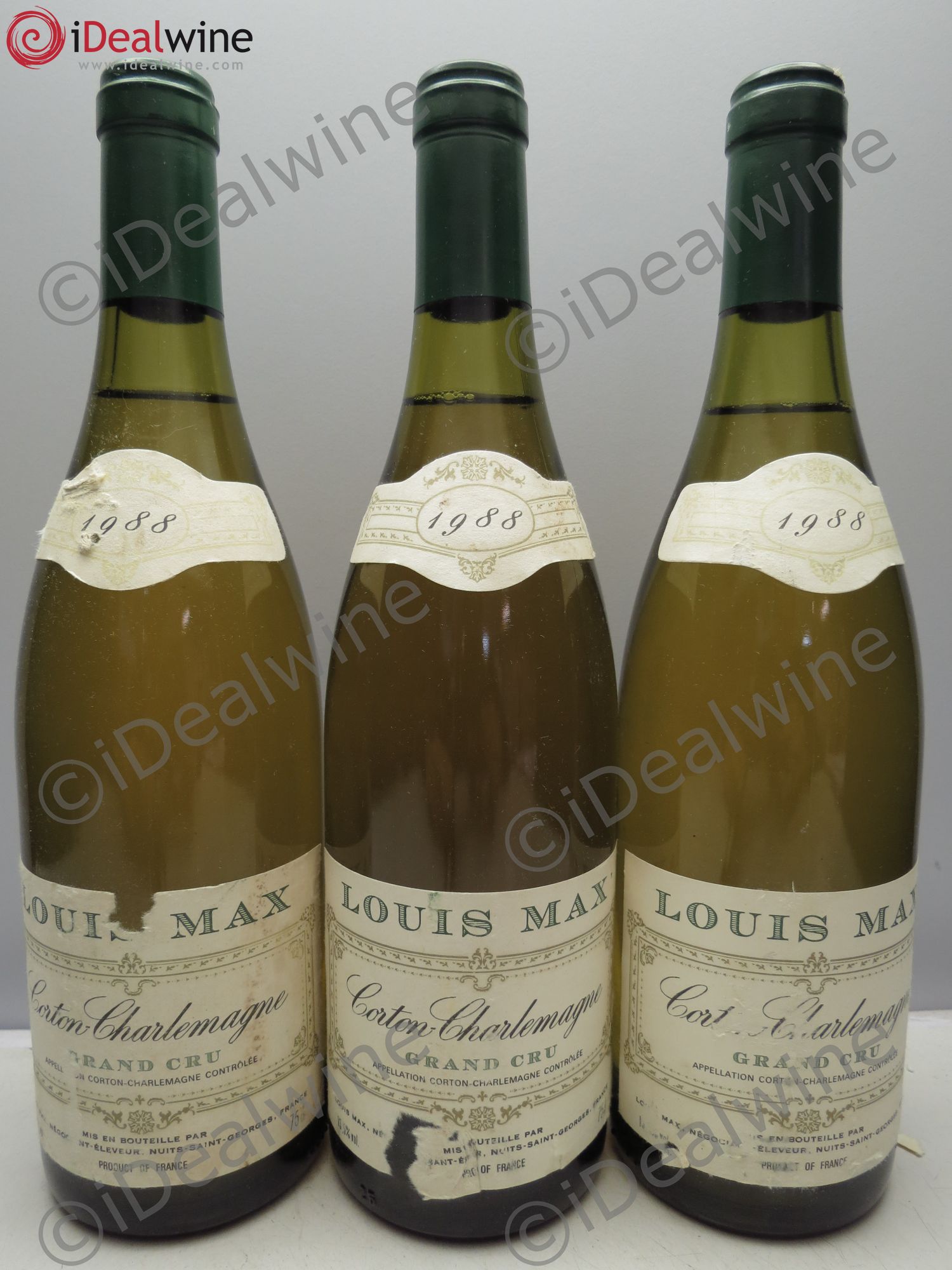 Corton-Charlemagne Grand Cru Louis Max 1988 - Lot de 3 bouteilles - 0