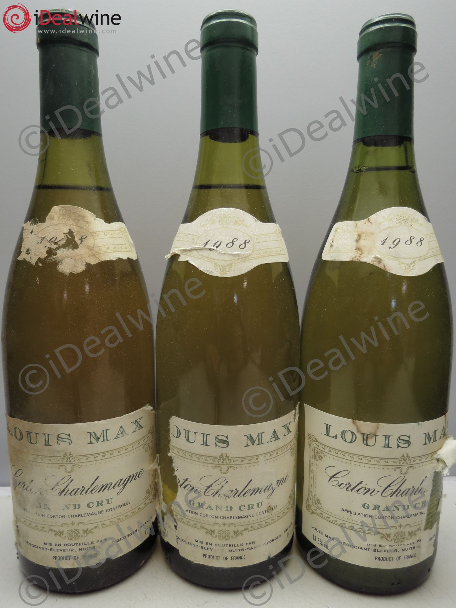 Corton-Charlemagne Grand Cru Louis Max 1988 - Lot de 3 bouteilles - 0