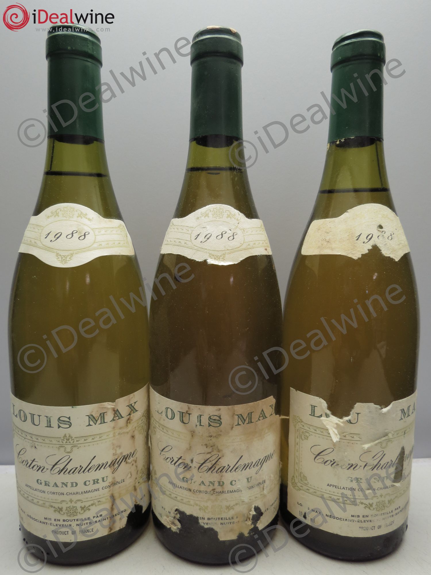 Corton-Charlemagne Grand Cru Louis Max 1988 - Lot de 3 bouteilles - 0