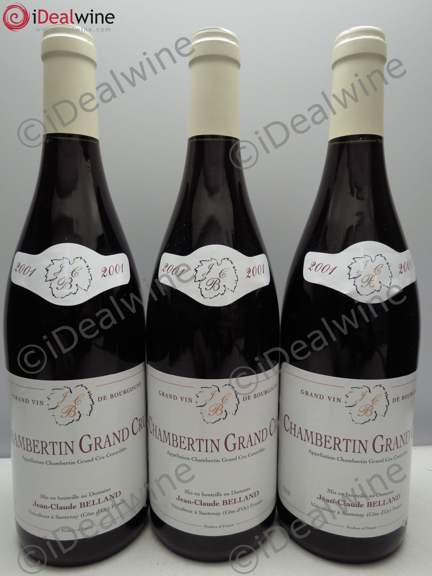 Chambertin Grand Cru Belland 2001 - Lot de 3 bouteilles - 0