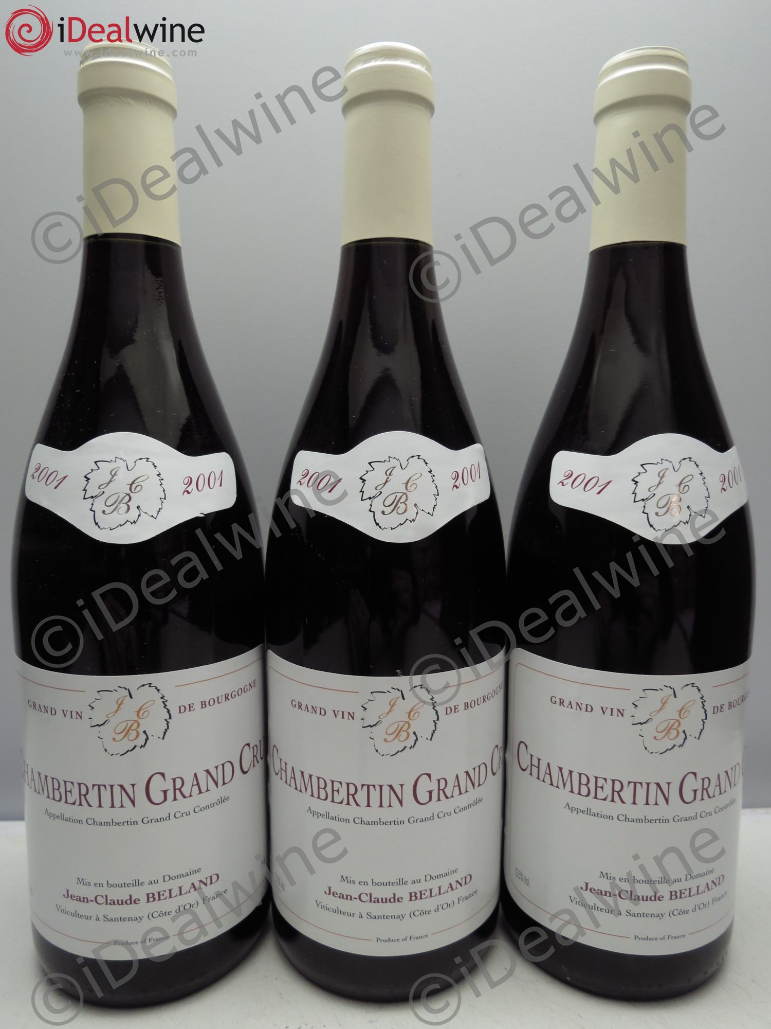 Chambertin Grand Cru Belland 2001 - Lot de 3 bouteilles - 0