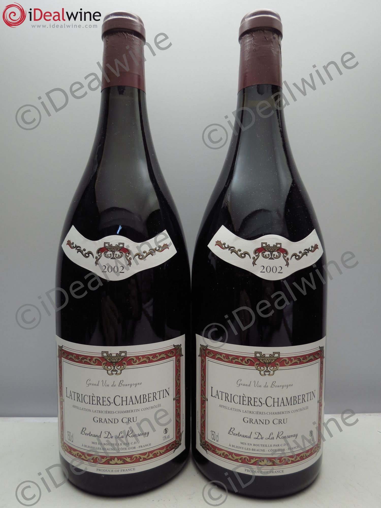 Latricières-Chambertin Grand Cru Bertrand de la Ronseray 2002 - Lot de 2 magnums - 0