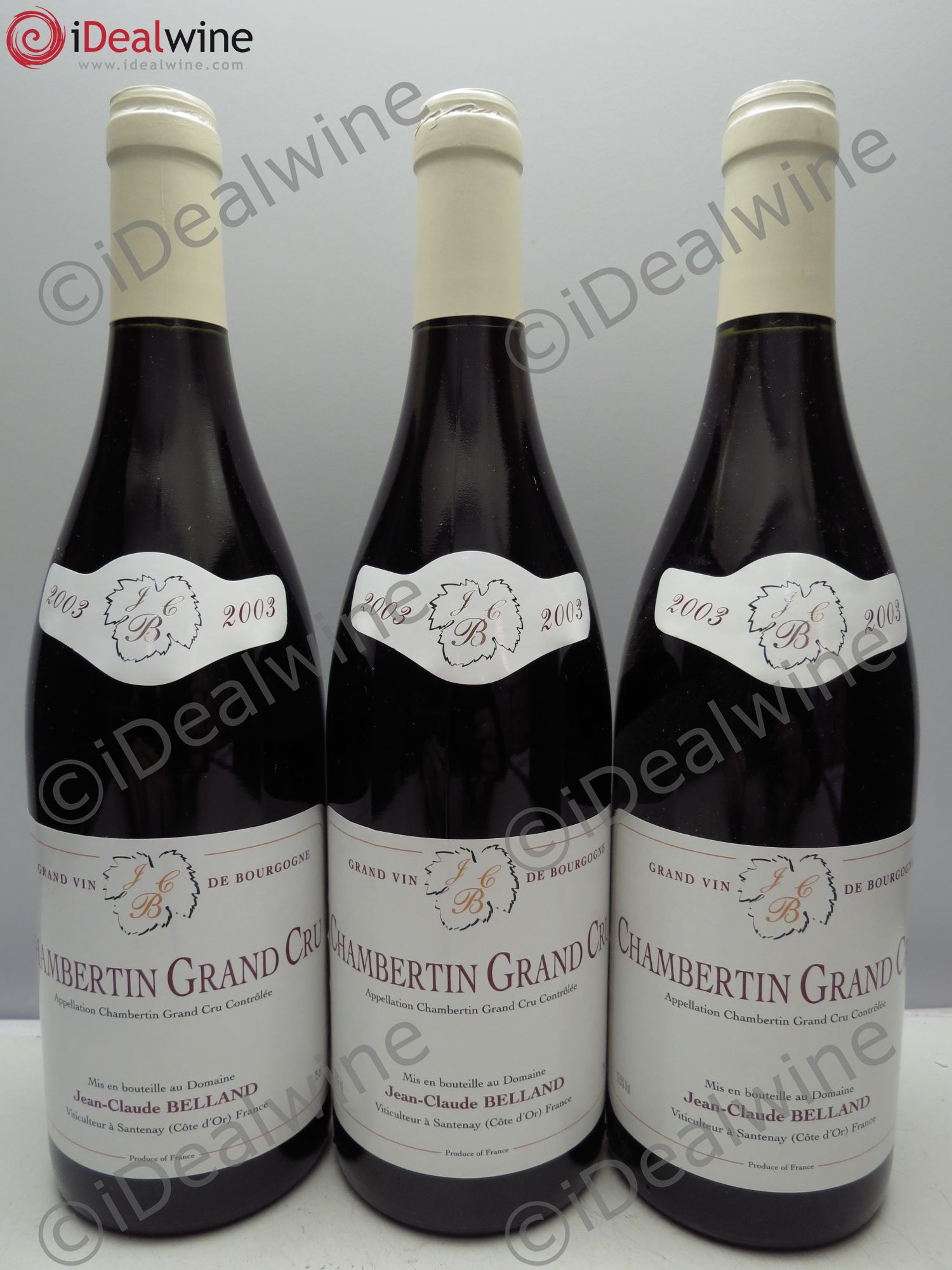 Chambertin Grand Cru Belland 2003 - Lot de 3 bouteilles - 0