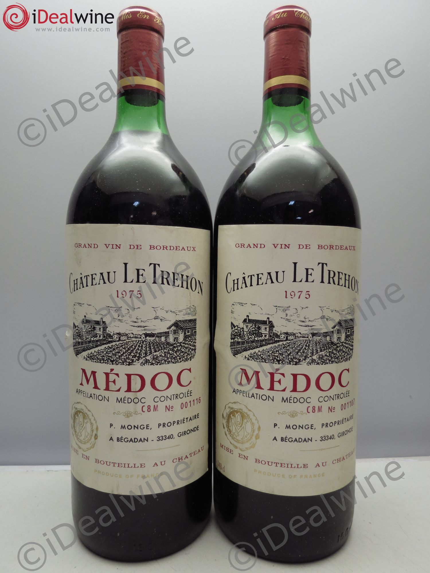 Bordeaux Château le Tréhon Médoc 1975 - Posten von 2 Magnum - 0