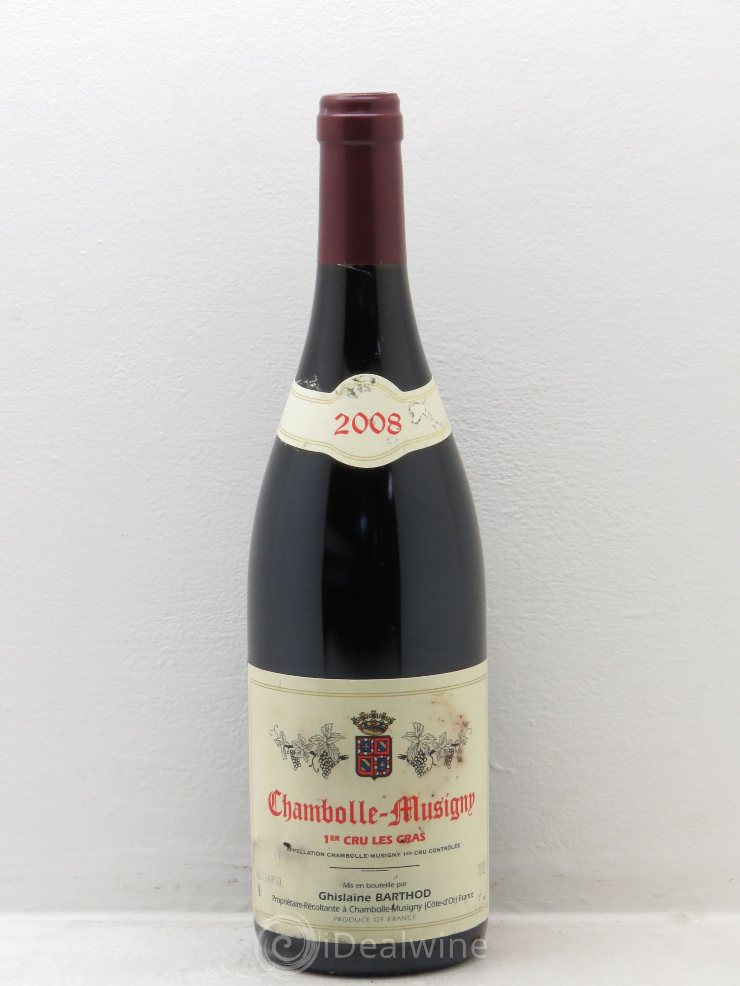 Chambolle-Musigny 1er Cru Les Cras Ghislaine Barthod 2008 - Lot de 1 bouteille - 0