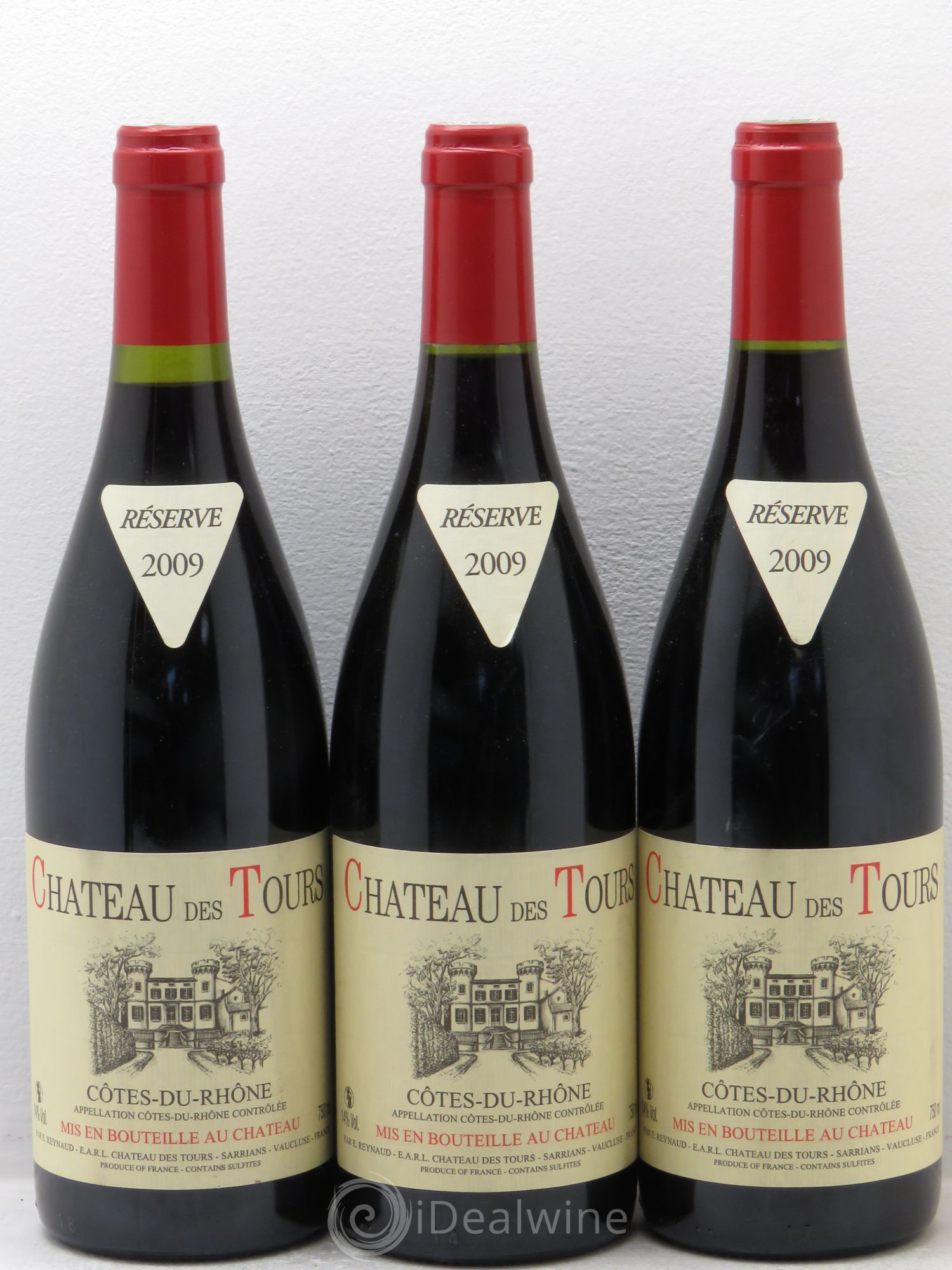 Côtes-du-Rhône Château des Tours Emmanuel Reynaud 2009 - Lot de 3 bouteilles - 0