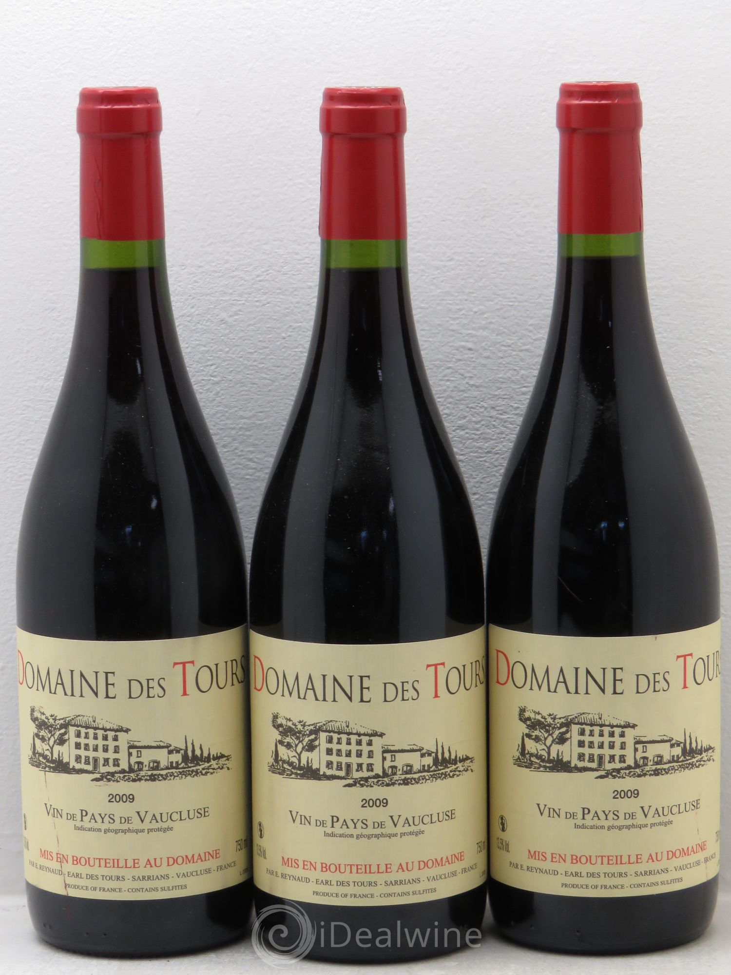 IGP Vaucluse (Vin de Pays de Vaucluse) Domaine des Tours Emmanuel Reynaud 2009 - Lot de 3 bouteilles - 0