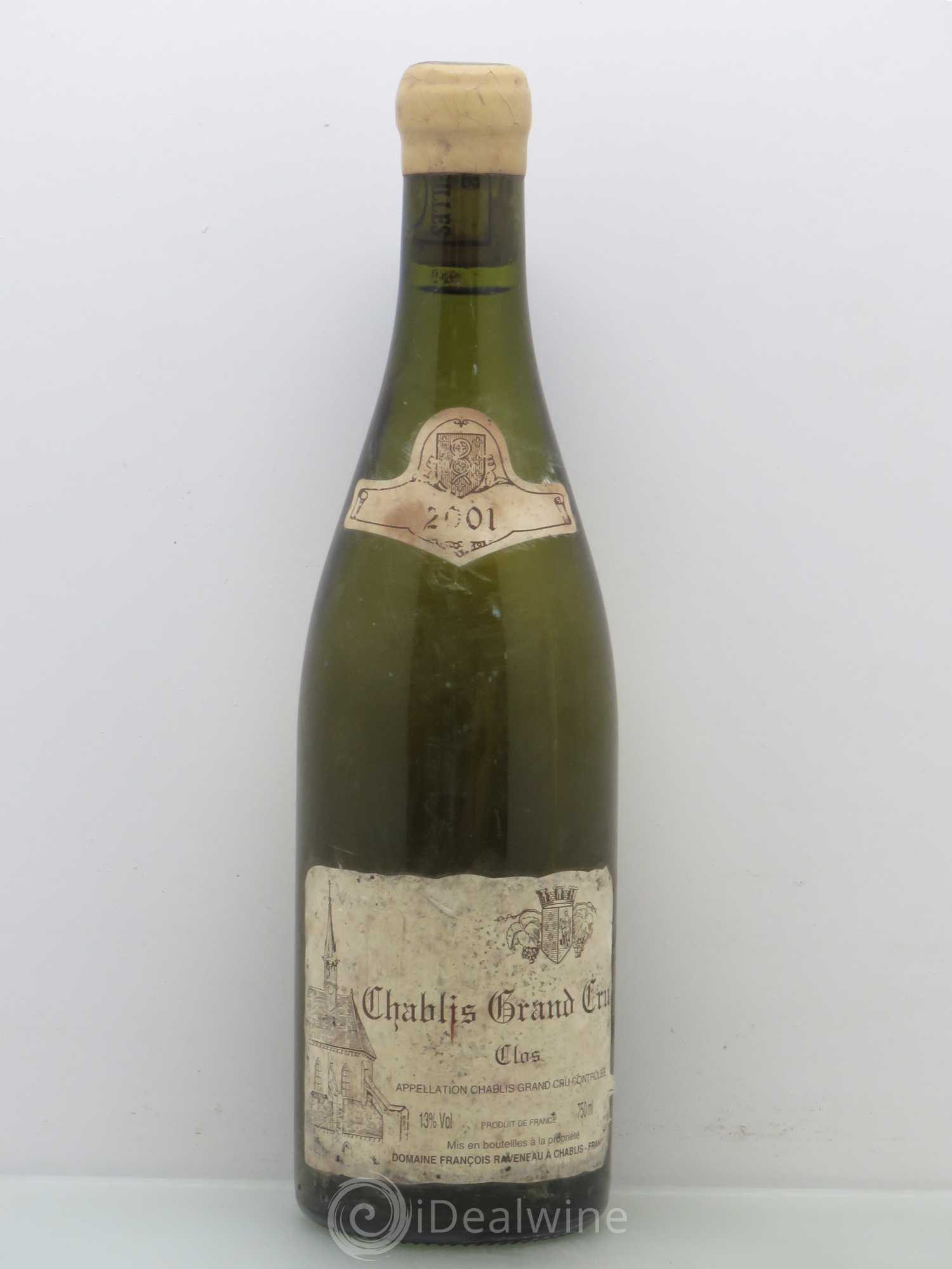 Chablis Grand Cru Clos Raveneau (Domaine) 2001 - Lot de 1 bouteille - 0