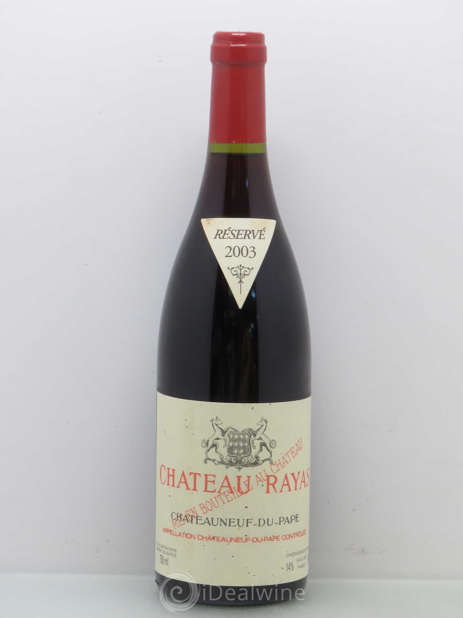 Châteauneuf-du-Pape Château Rayas Emmanuel Reynaud 2003 - Lot de 1 bouteille - 0