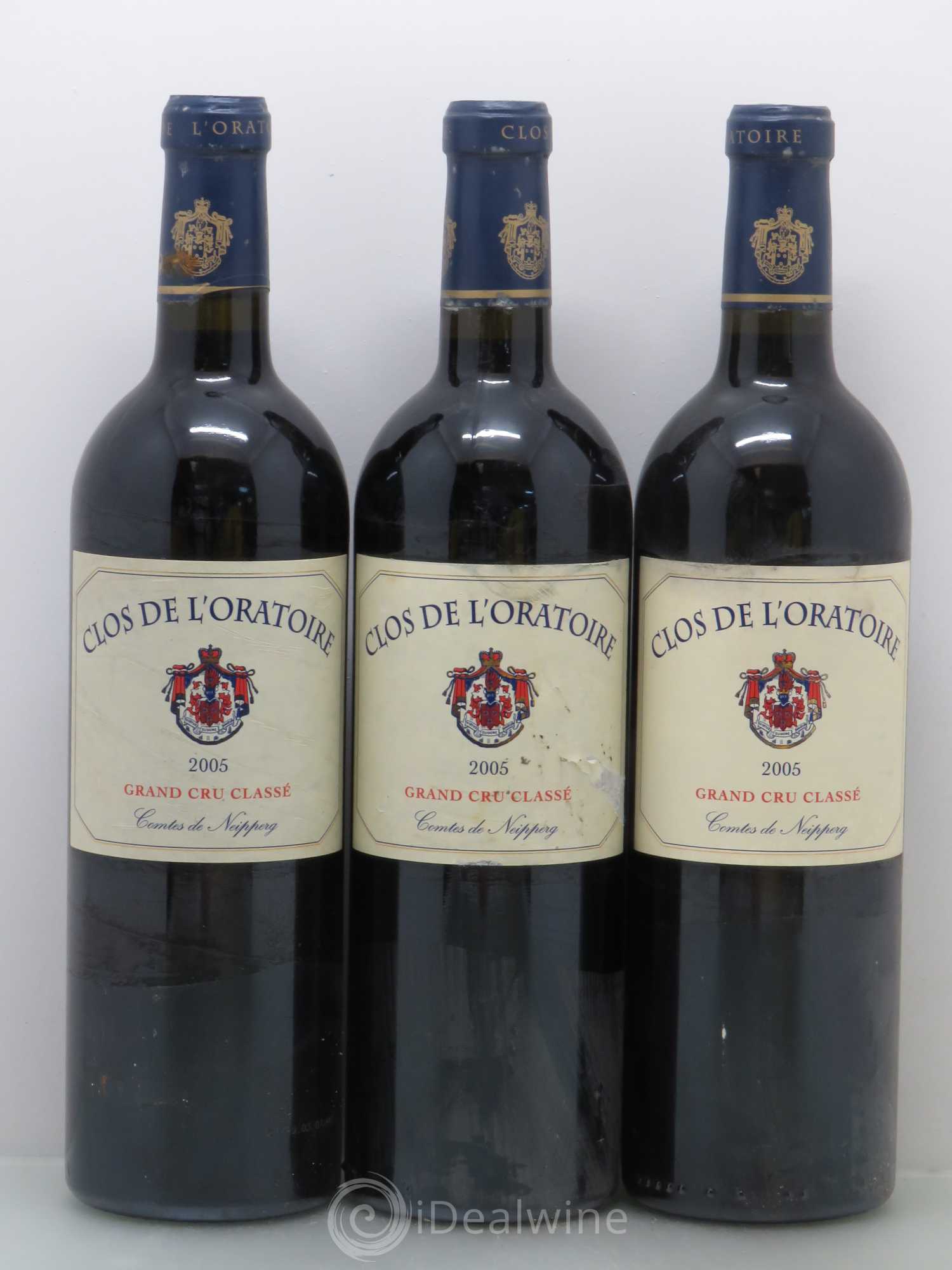 Clos de l'Oratoire Grand Cru Classé 2005 - Lot de 3 bouteilles - 0